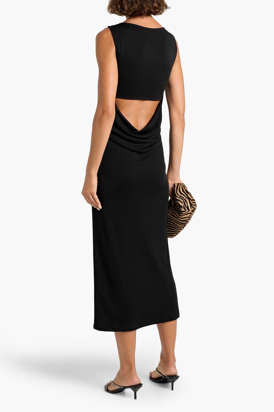 halter skort dress Lealeia Halter Slouch Mini Dress Black main image 0