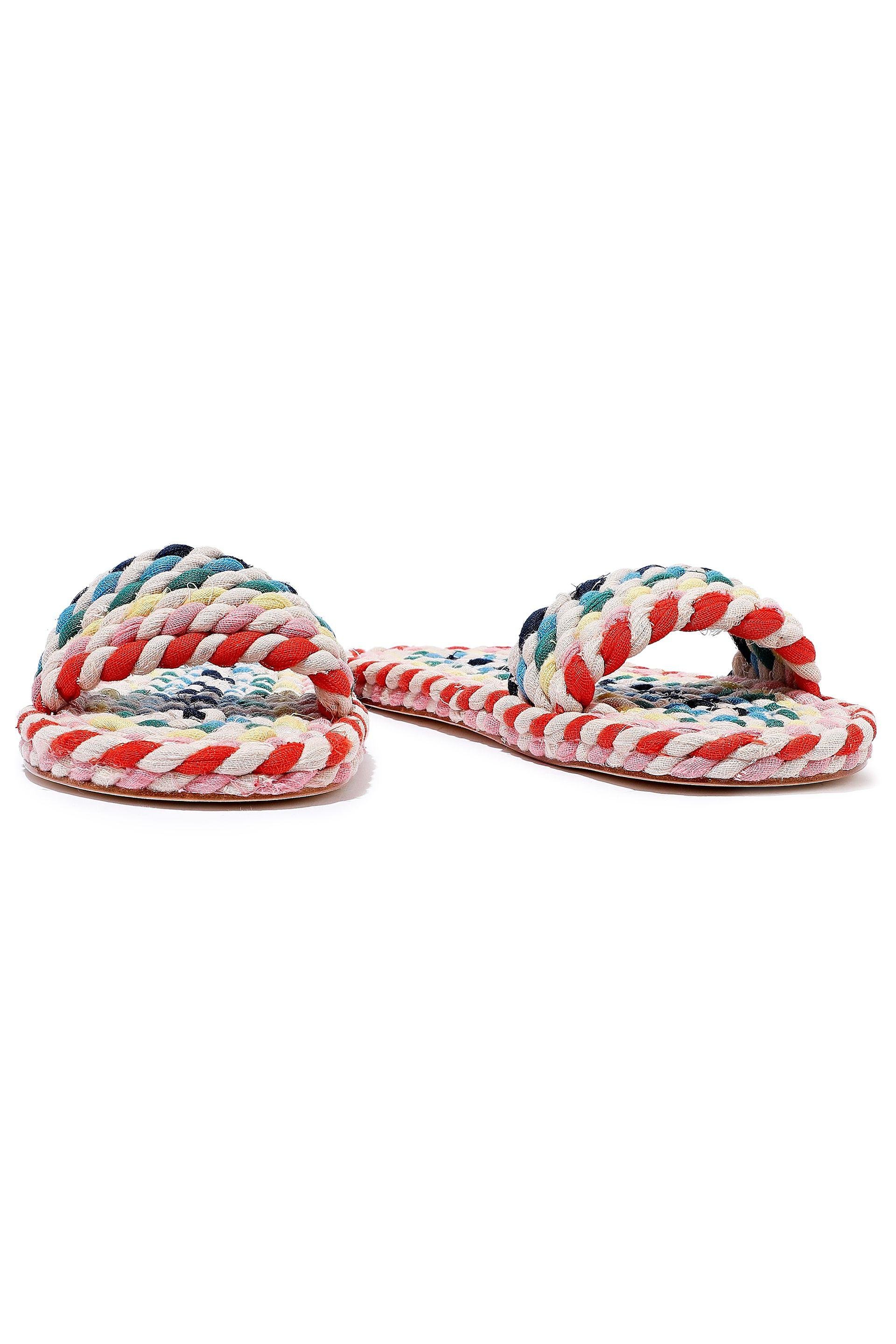 Loeffler Randall Elle Rope Slides Multicolor - Lyst