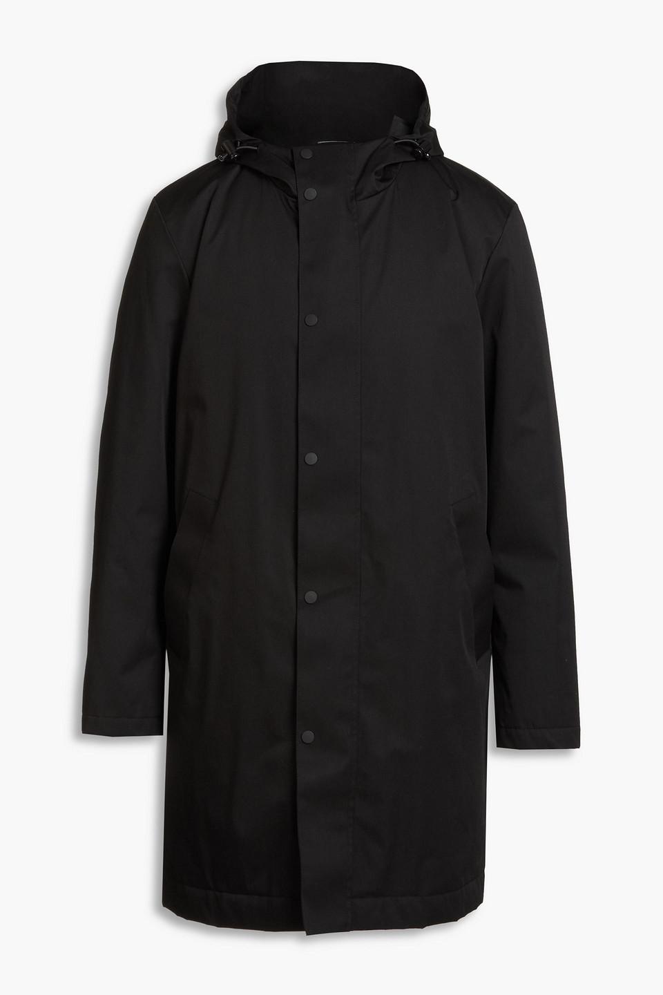 Sandro Gabardine Hooded Raincoat in Black for Men | Lyst UK