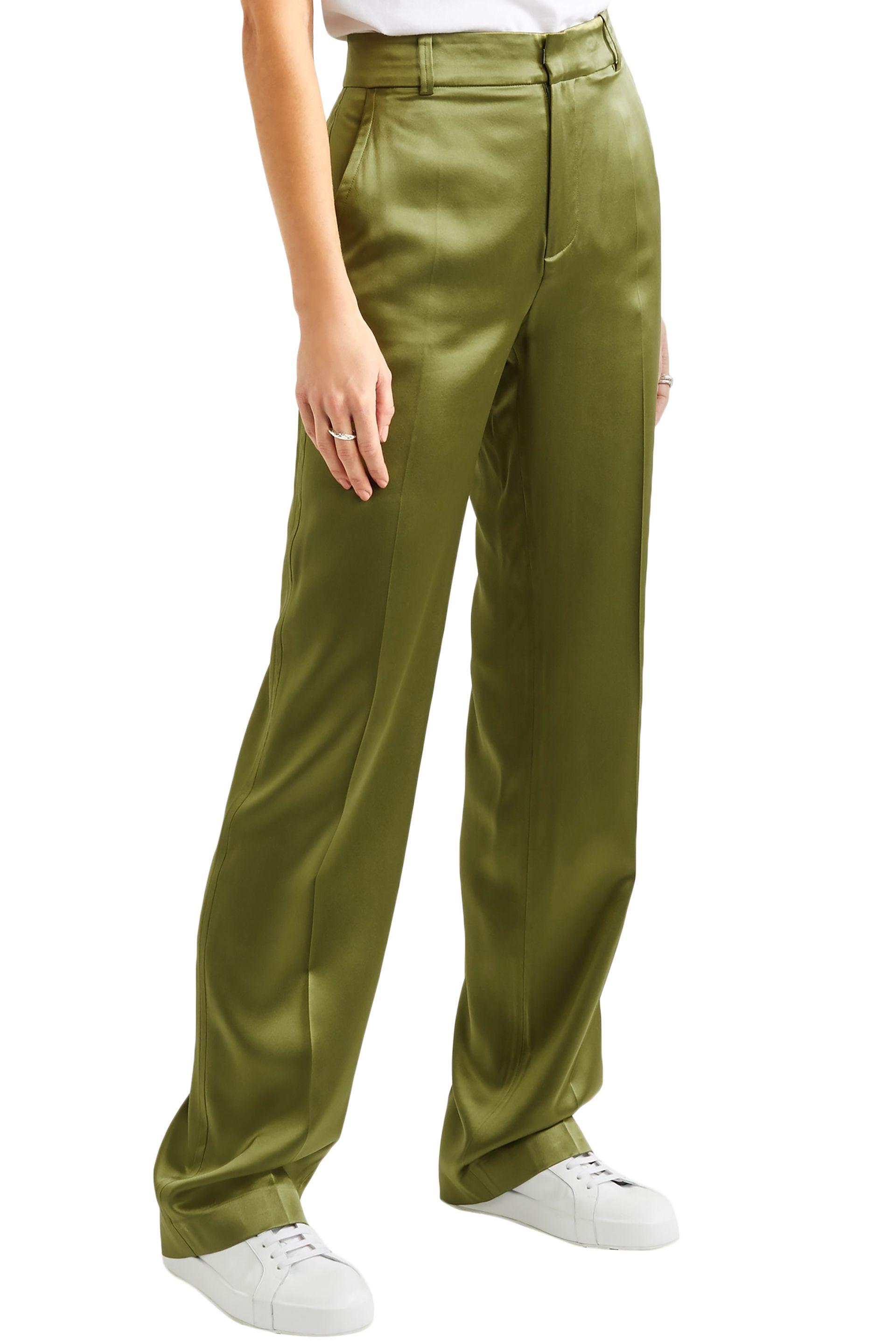 JOSEPH Silk-satin Straight-leg Pants 