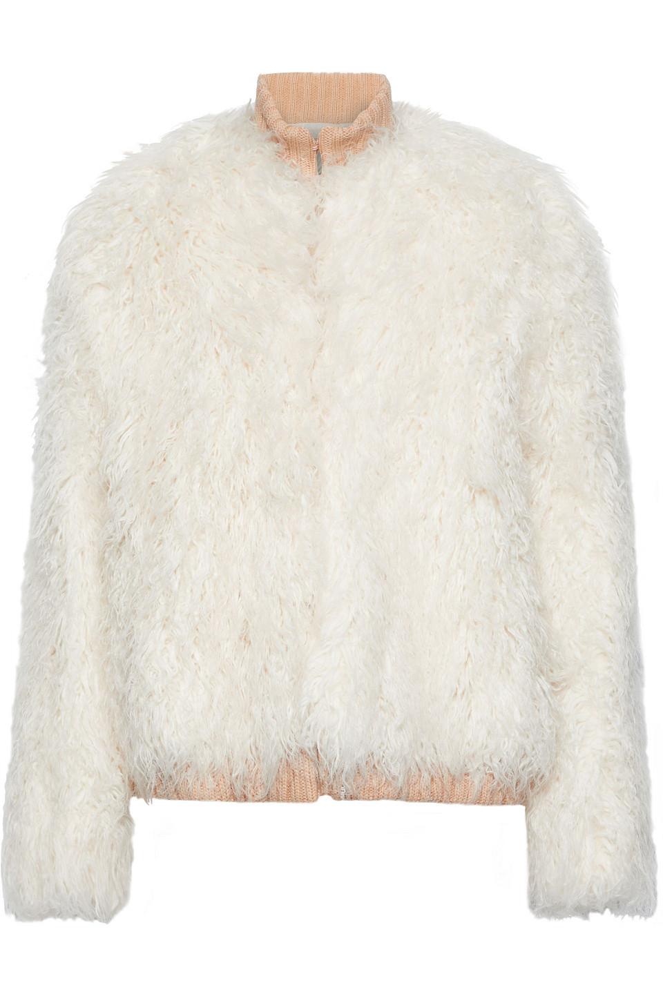 maje faux fur jacket
