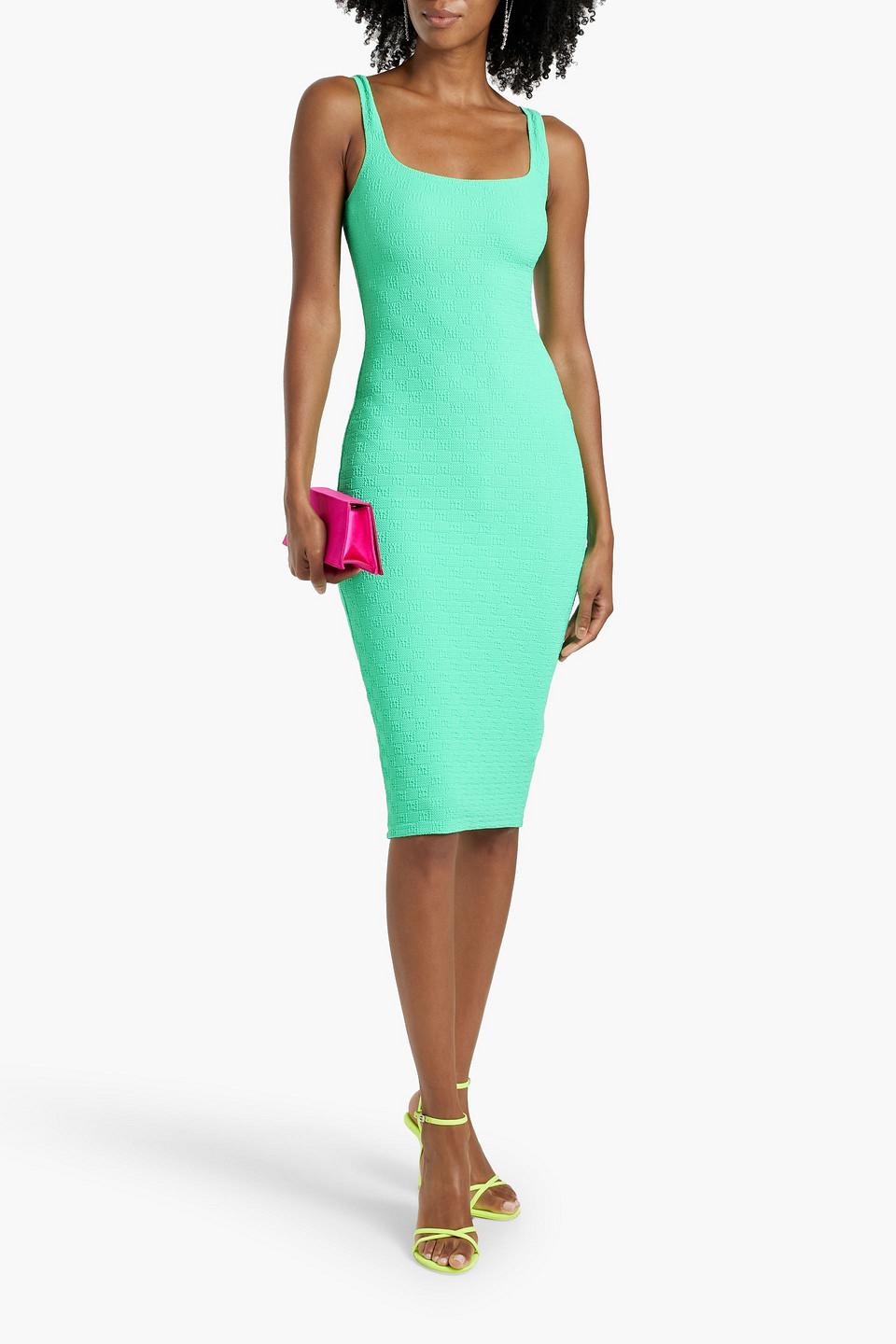 green emerald velvet dress Alexander Wang