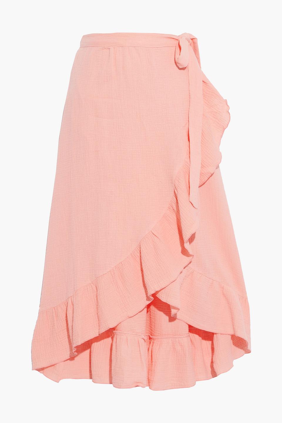 Eberjey Nomad roxanna wickelrock aus baumwolle in knitteroptik mit rüschen  in Pink | Lyst DE