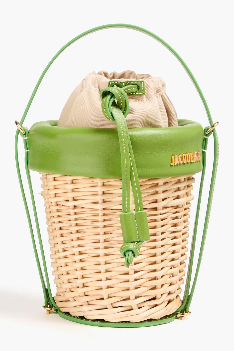 JACQUEMUS ジャックムス かごバッグ 緑 LE PANIER SEAU JACQUEMUS ジャックムス かごバッグ 緑 LE PANIER SEAU