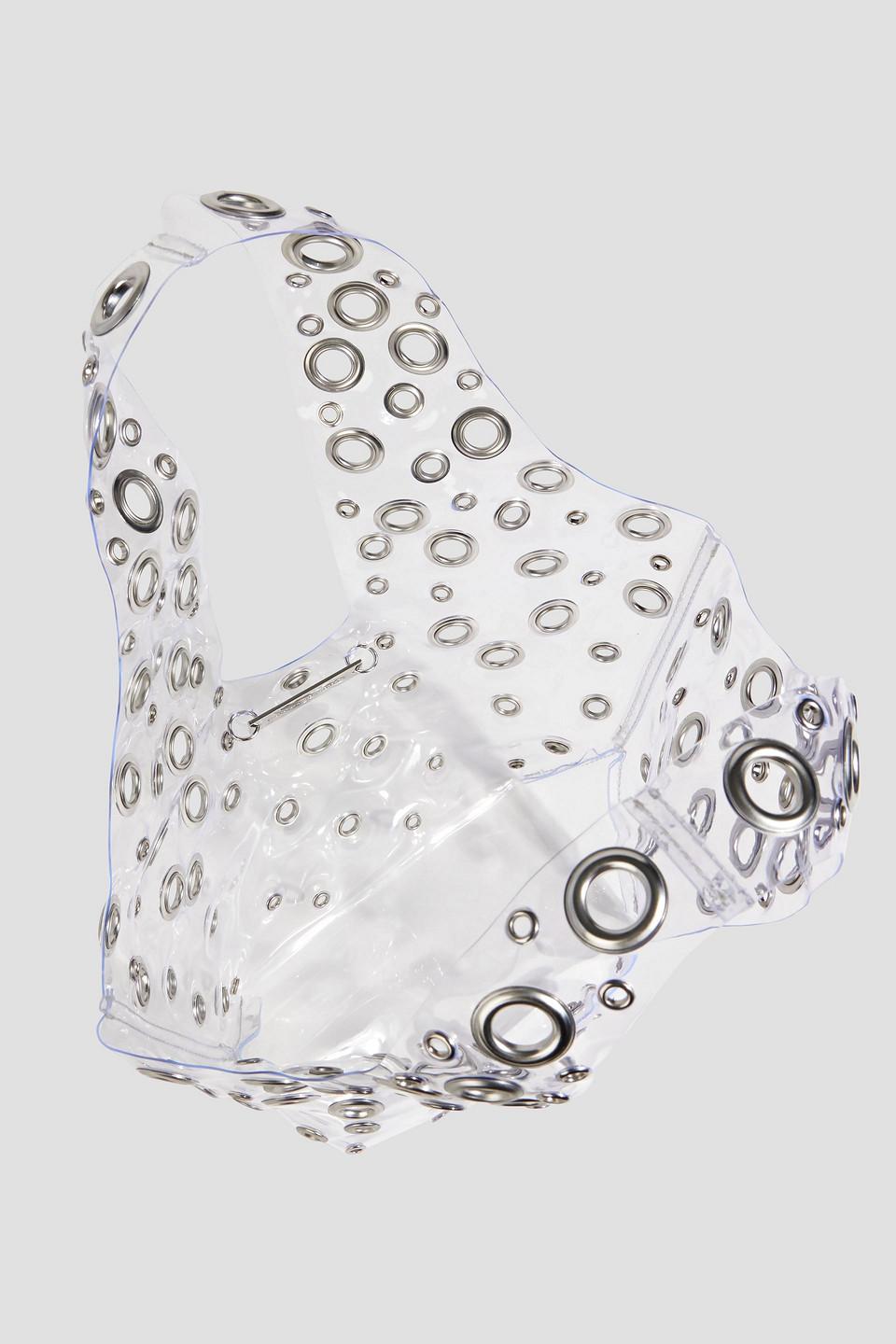 【PACO RABANNE】ミニ eyelet-embellished pvc トート Rabanne Mini Eyelet-embellished Pvc Tote in White | Lyst UK