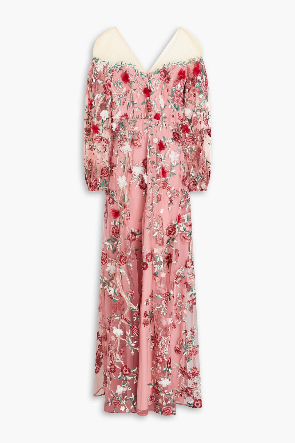 Marchesa Embroidered Tulle Gown | Lyst