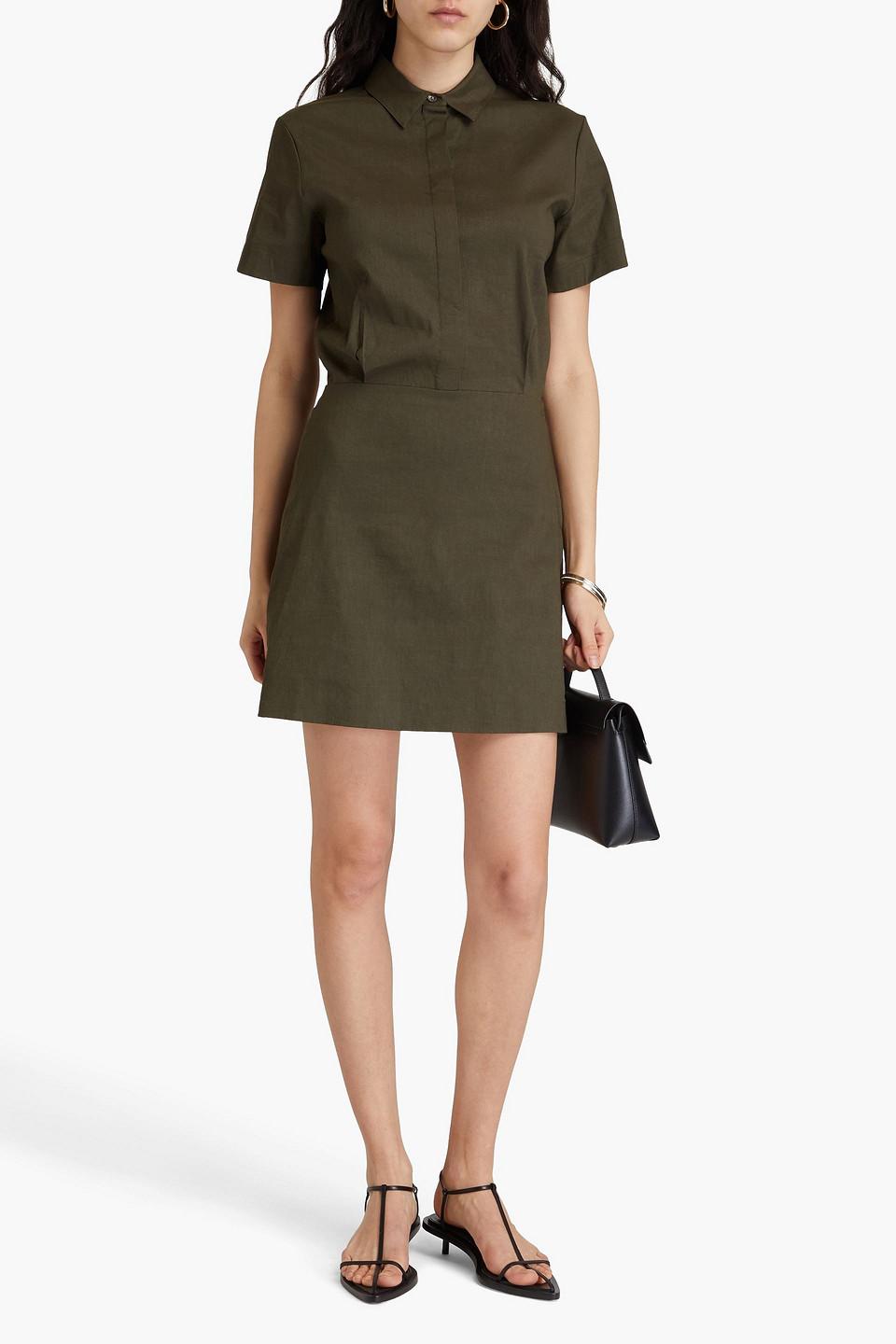 slim fit dress slacks Just A Theory Emerald Floral Dress, X-Large - The Mint Julep Boutique main image 1