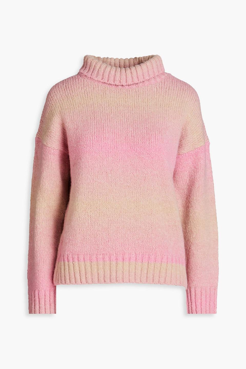 Pink knit turtleneck sweater online