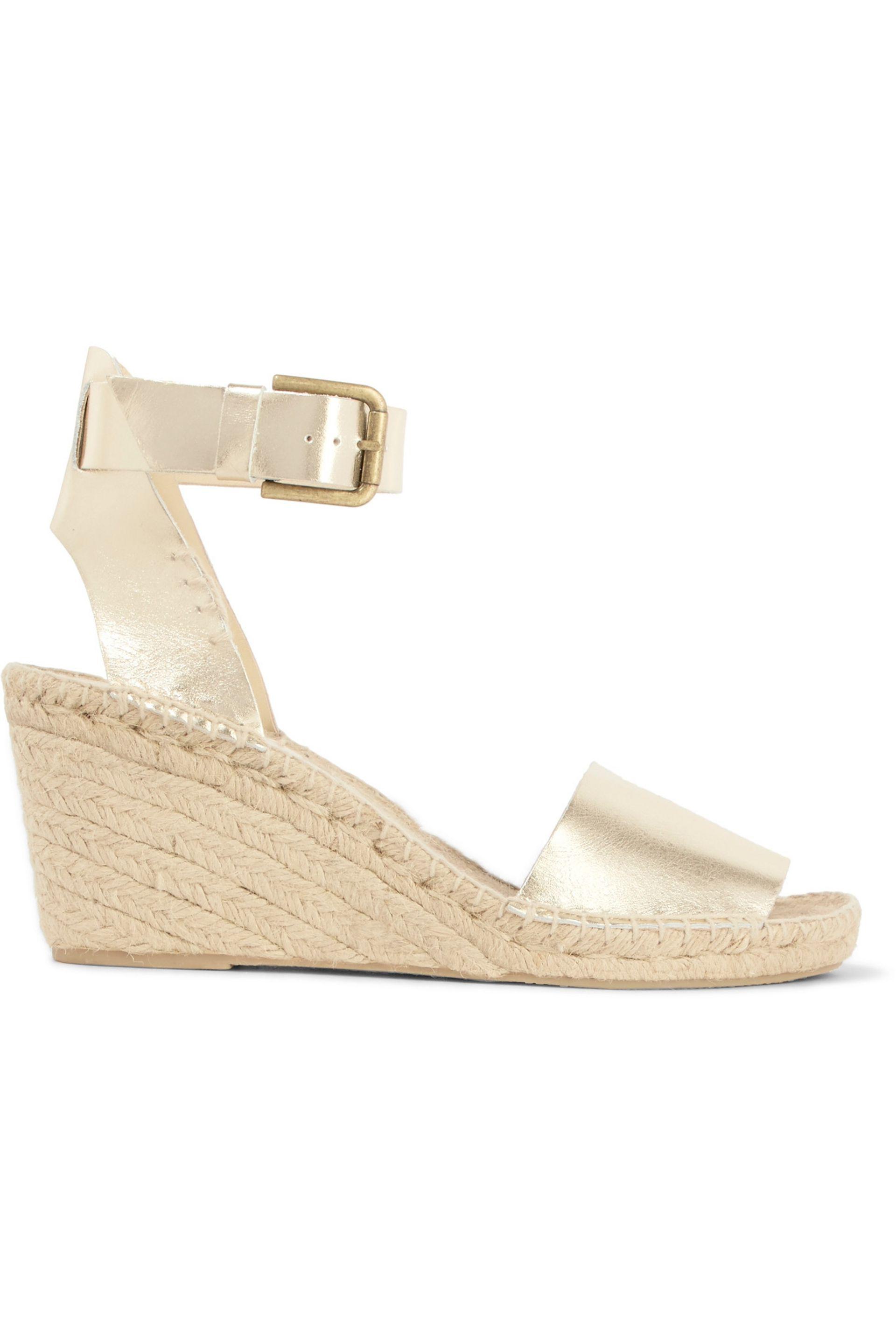 soludos open toe wedge leather espadrilles