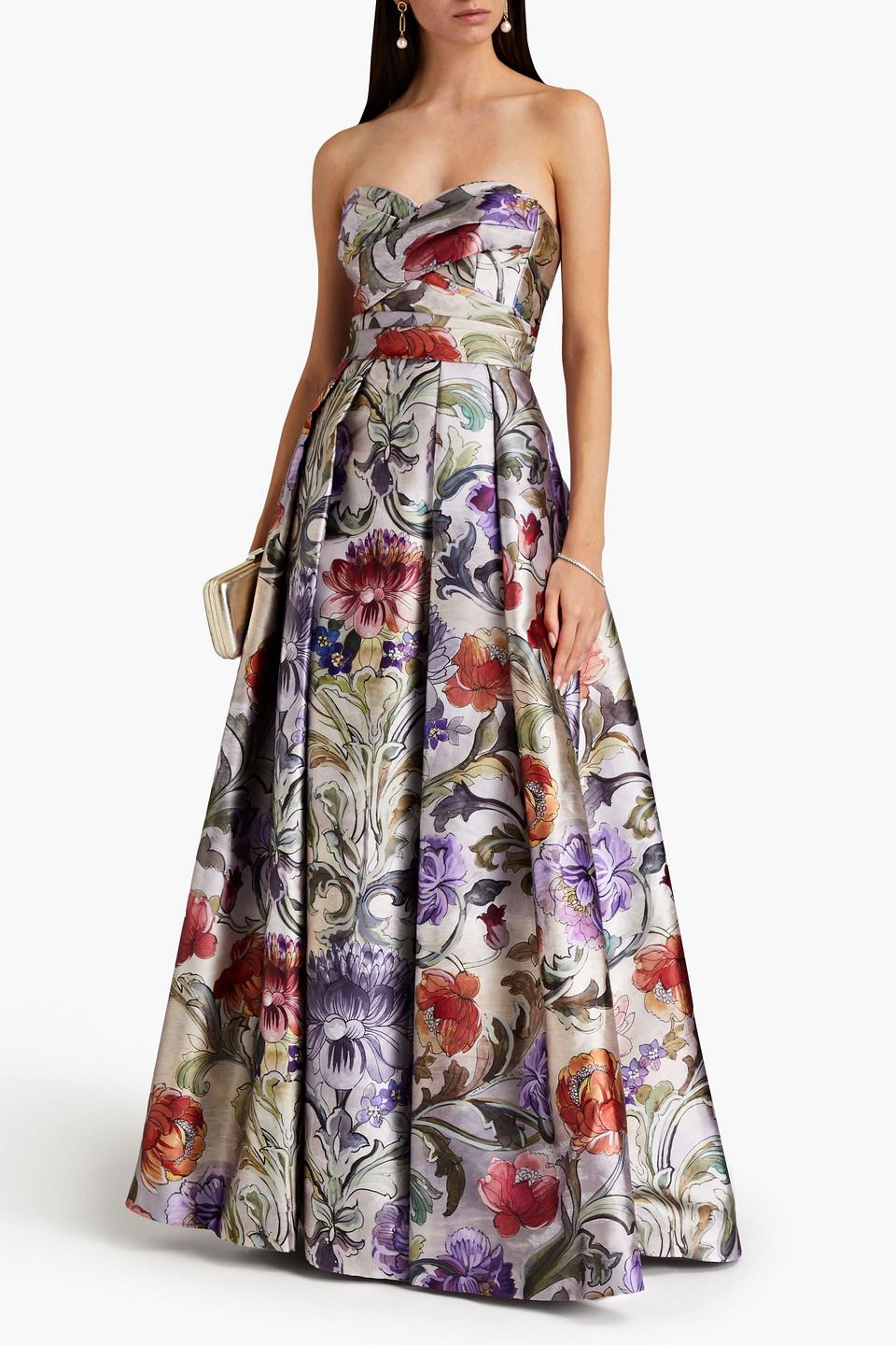 Theia top floral dress