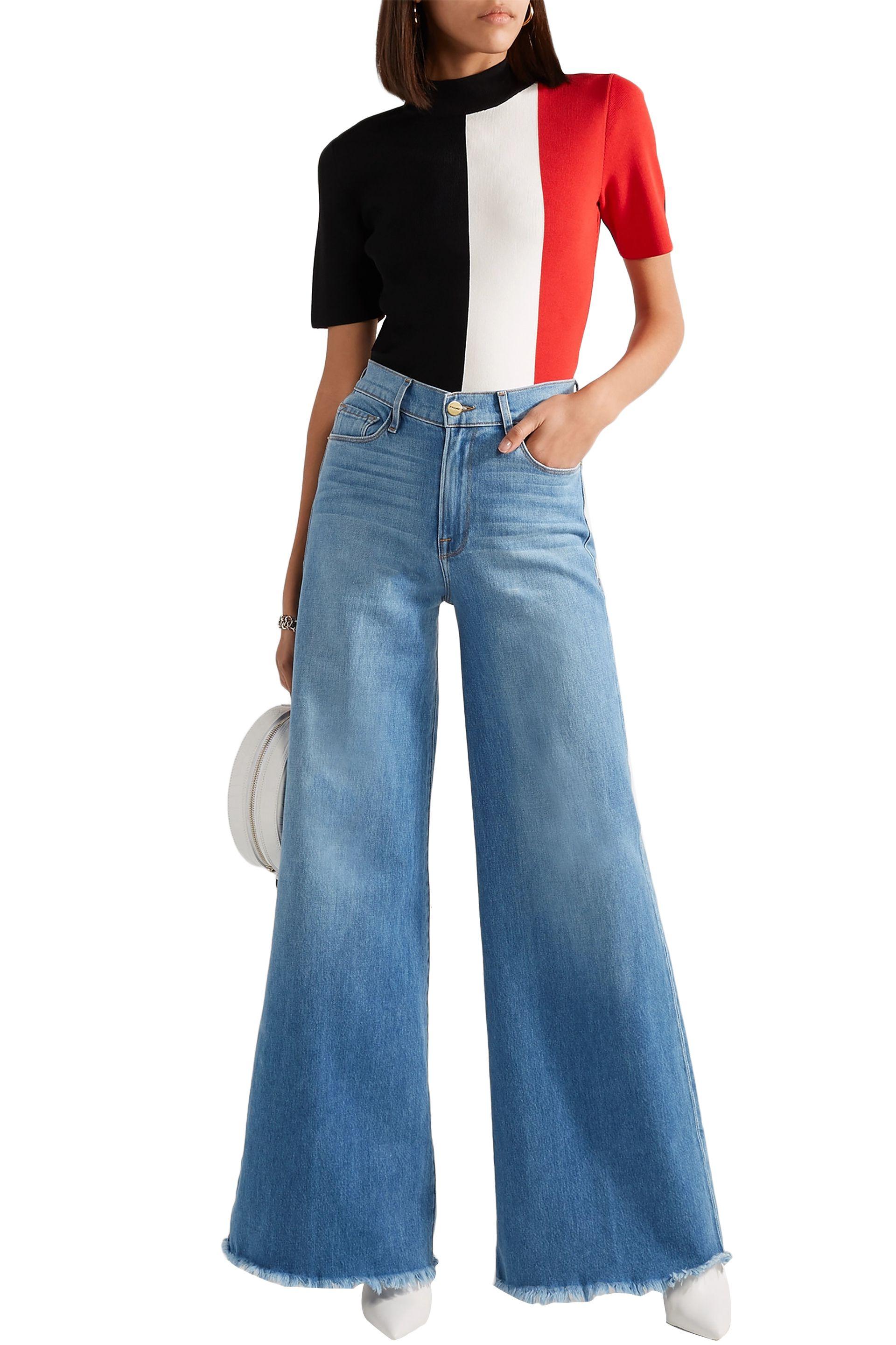 frame denim wide leg jeans
