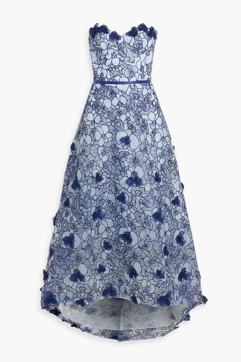 lace up satin dress Faviana Long Satin Dress 11206 Royal / 2