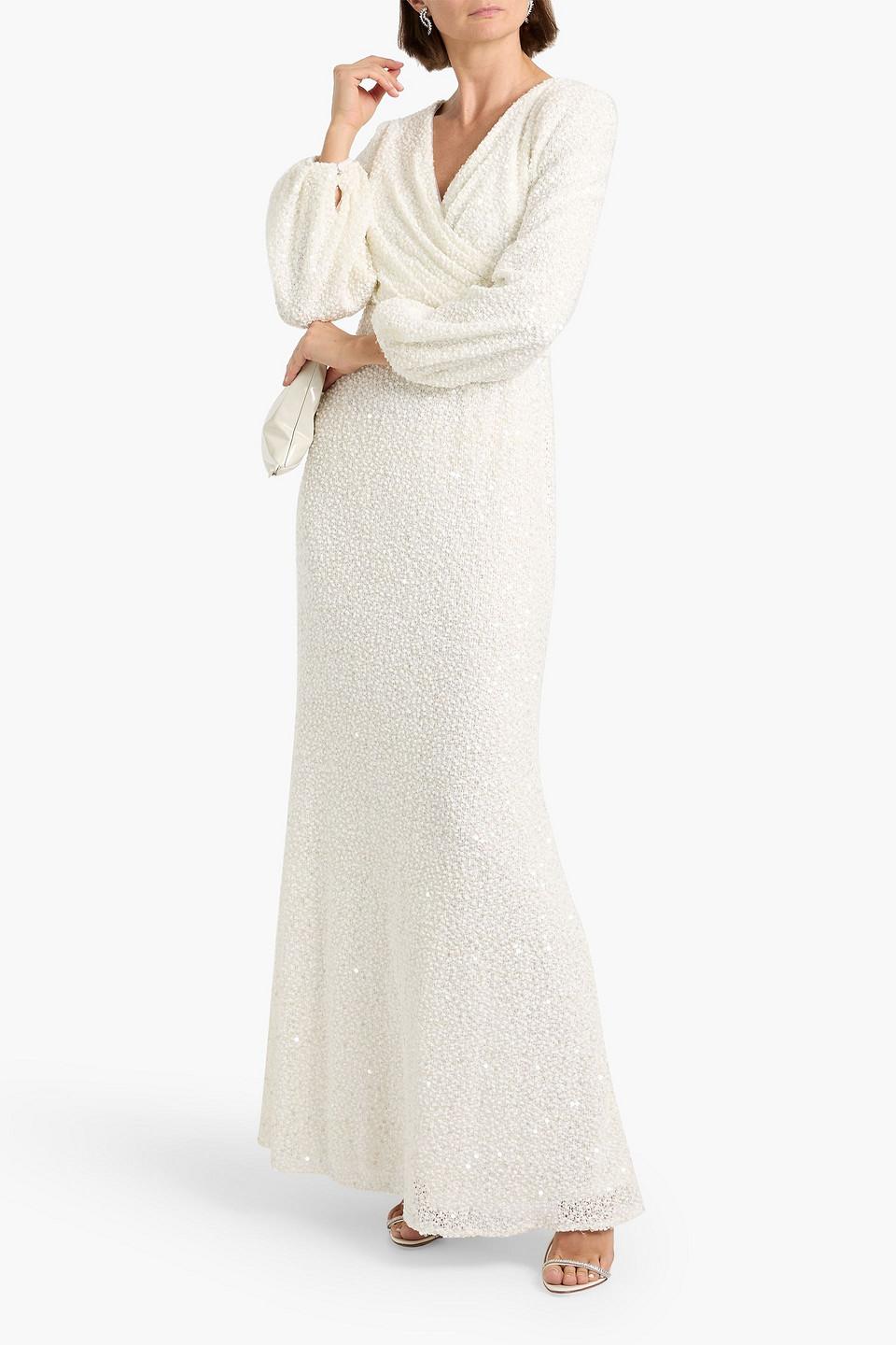 Designer White Sequin Wrap Dresses for Women - Up to 76% off | Lyst