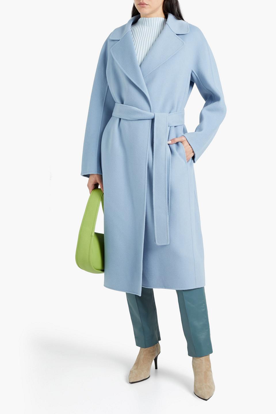 Blue shop felt coat