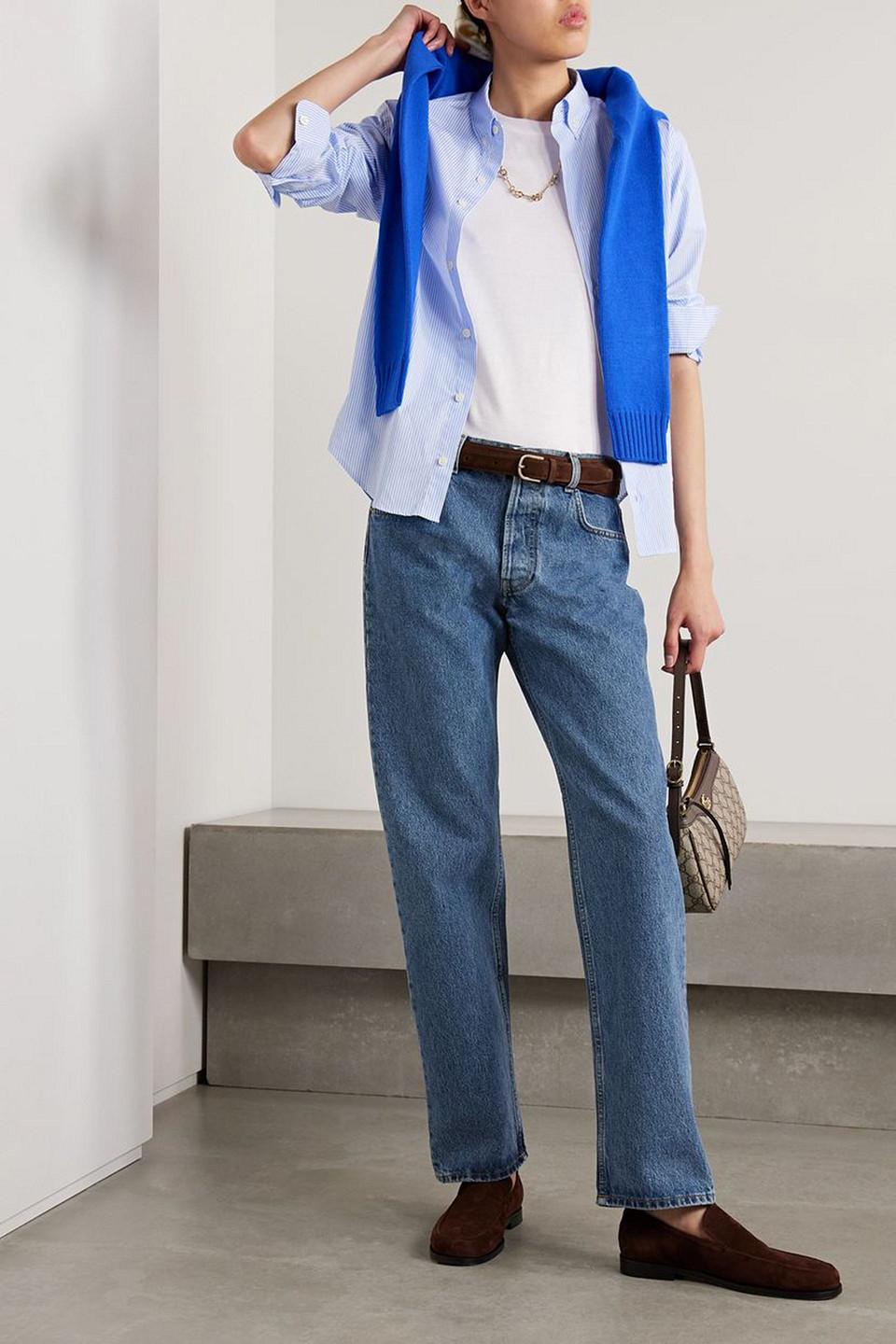 Sporty & Rich High-rise Straight-leg Jeans in Blue | Lyst
