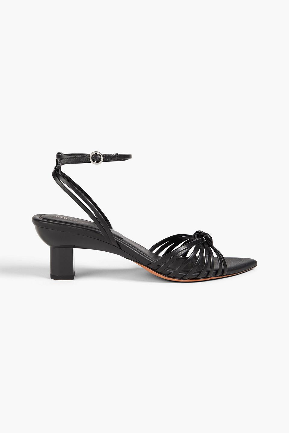 Phillip Lim Knotted Leather Sandals in Black Lyst UK