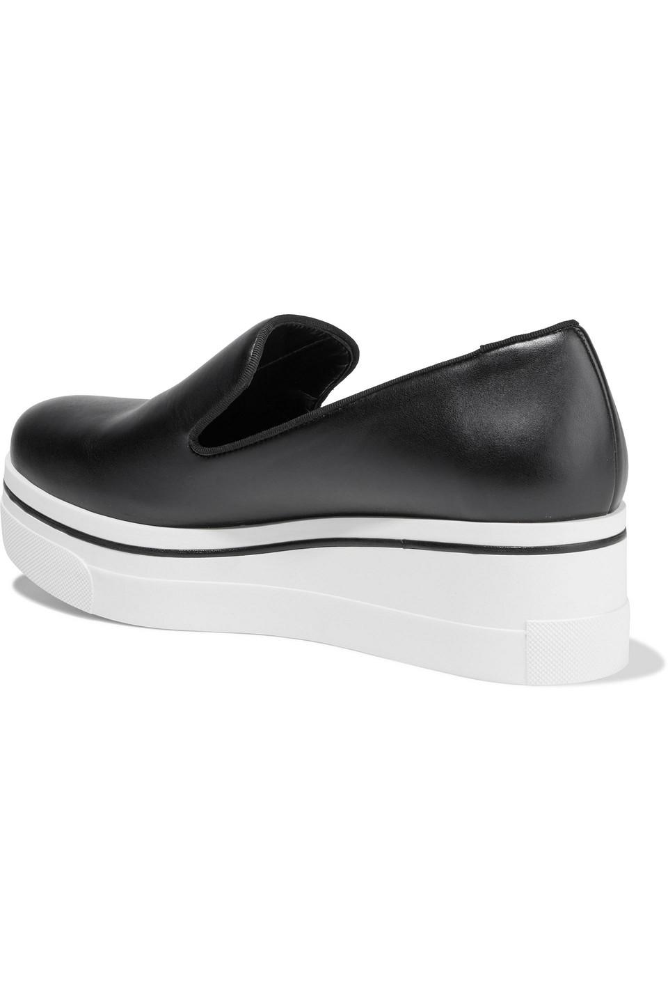 Stella McCartney Binx Faux Leather Platform Slip-on Sneakers in Black | Lyst