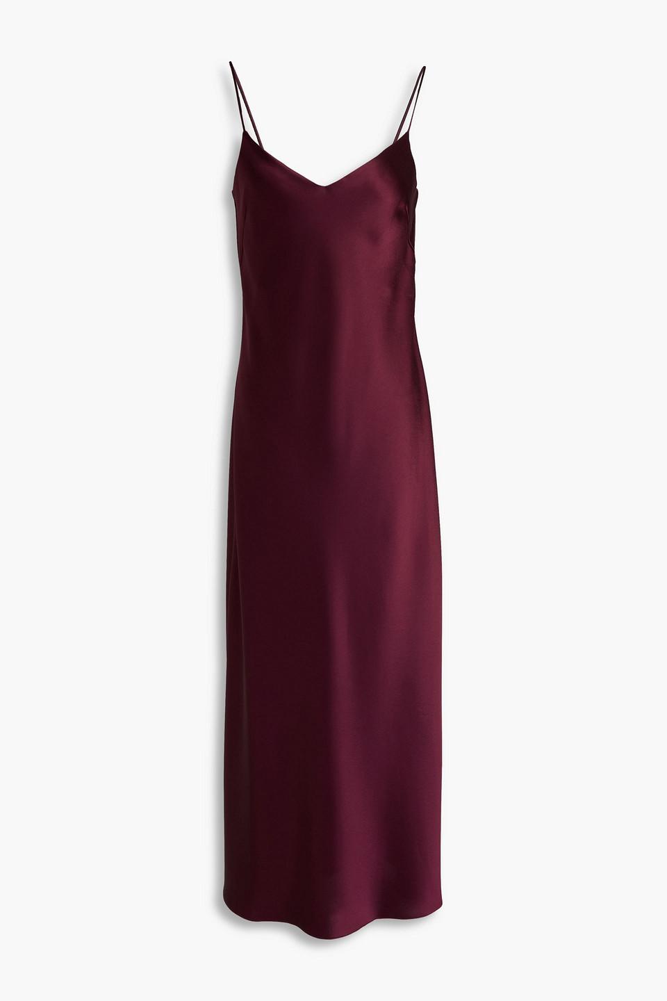 Galvan London Satin Maxi Slip Dress in Purple | Lyst Galvan London Satin Maxi Slip Dress in Purple | Lyst
