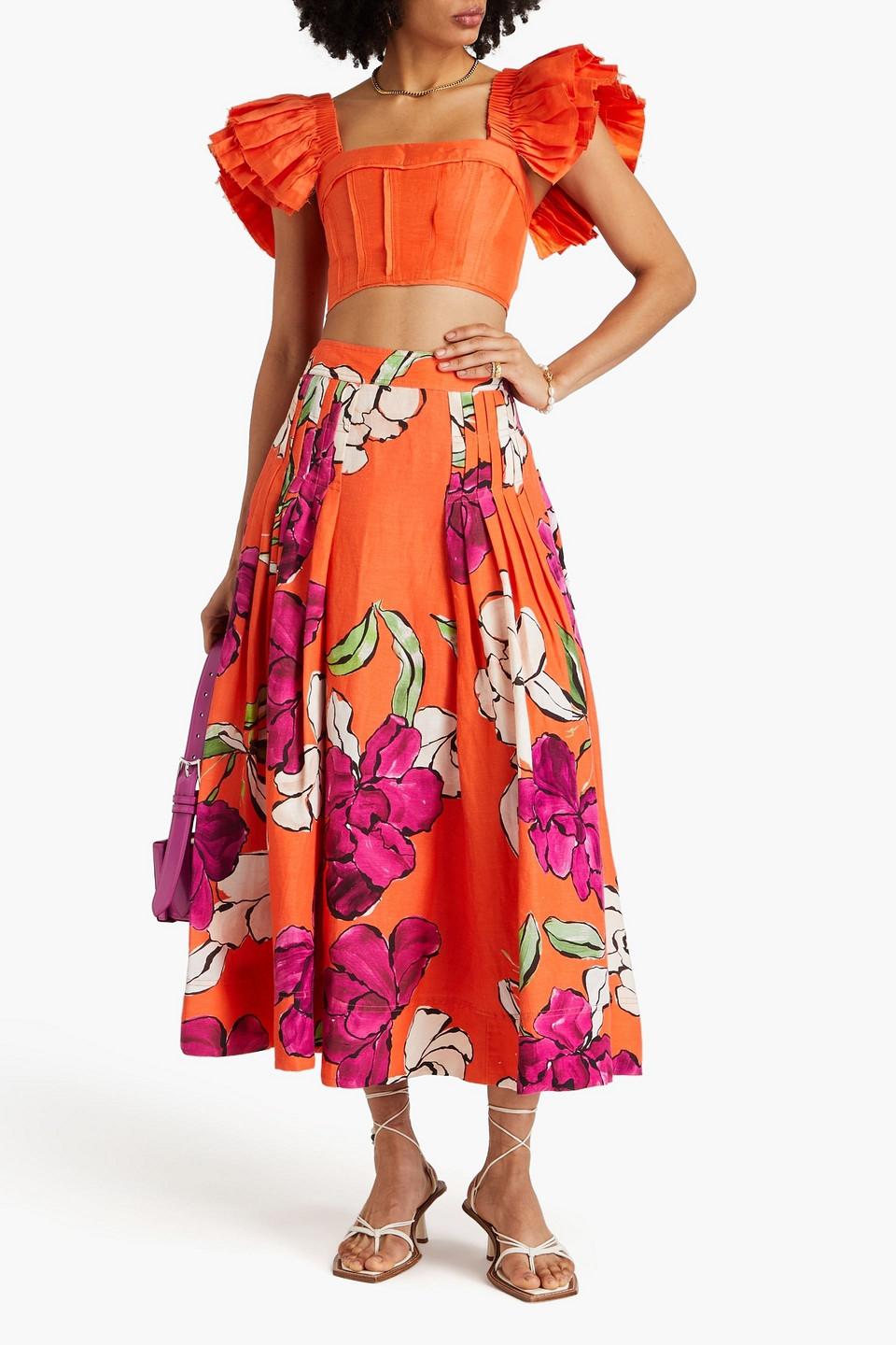 【AJE】フローラルレッドマキシスカートFlora Midi Skirt Flora Midi Skirt | Prismatic Floral Red | Aje – Aje ROW