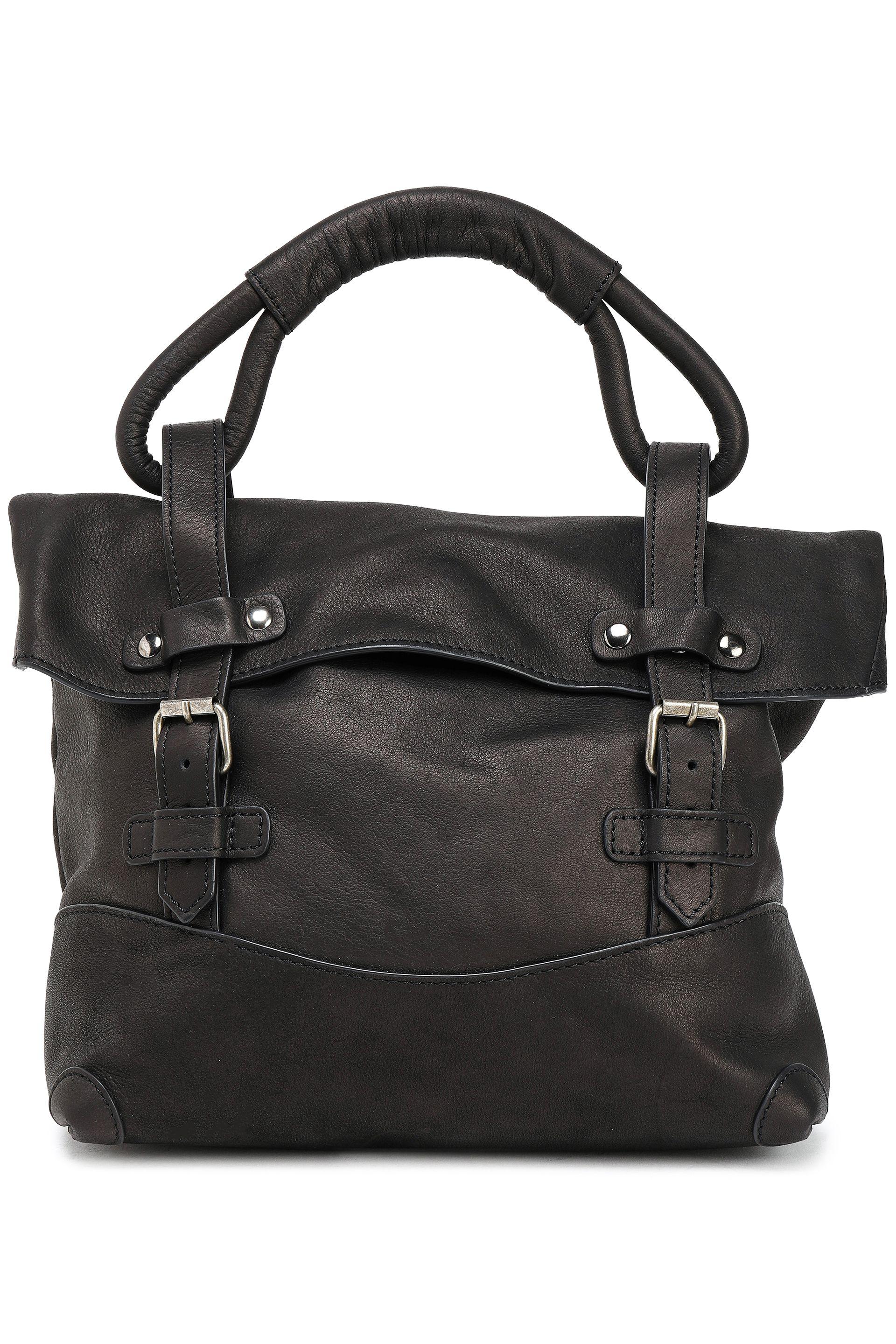 Ann Demeulemeester Buckled Leather Shoulder Bag Dark Brown Lyst