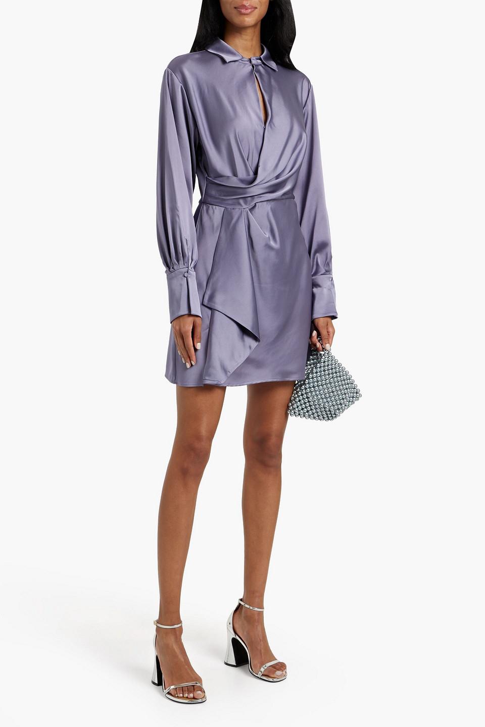 Jonathan Simkhai ワンピース Talita satin midi dress740608 SIMKHAI Talita draped wrap-effect satin midi dress | NET-A