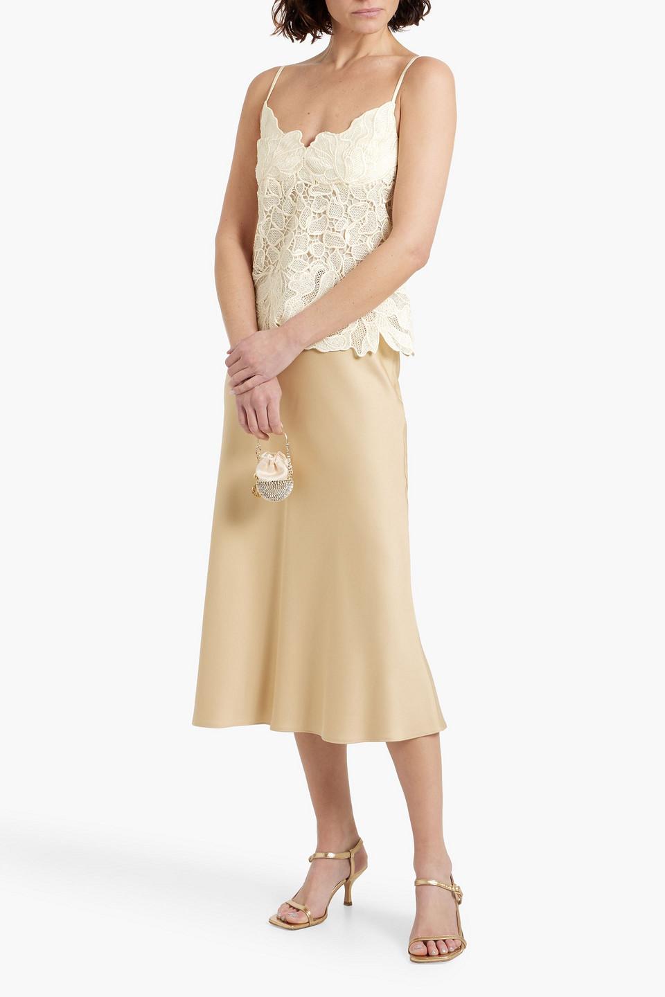 Jonathan Simkhai Eliana Guipure Lace Camisole in Natural | Lyst