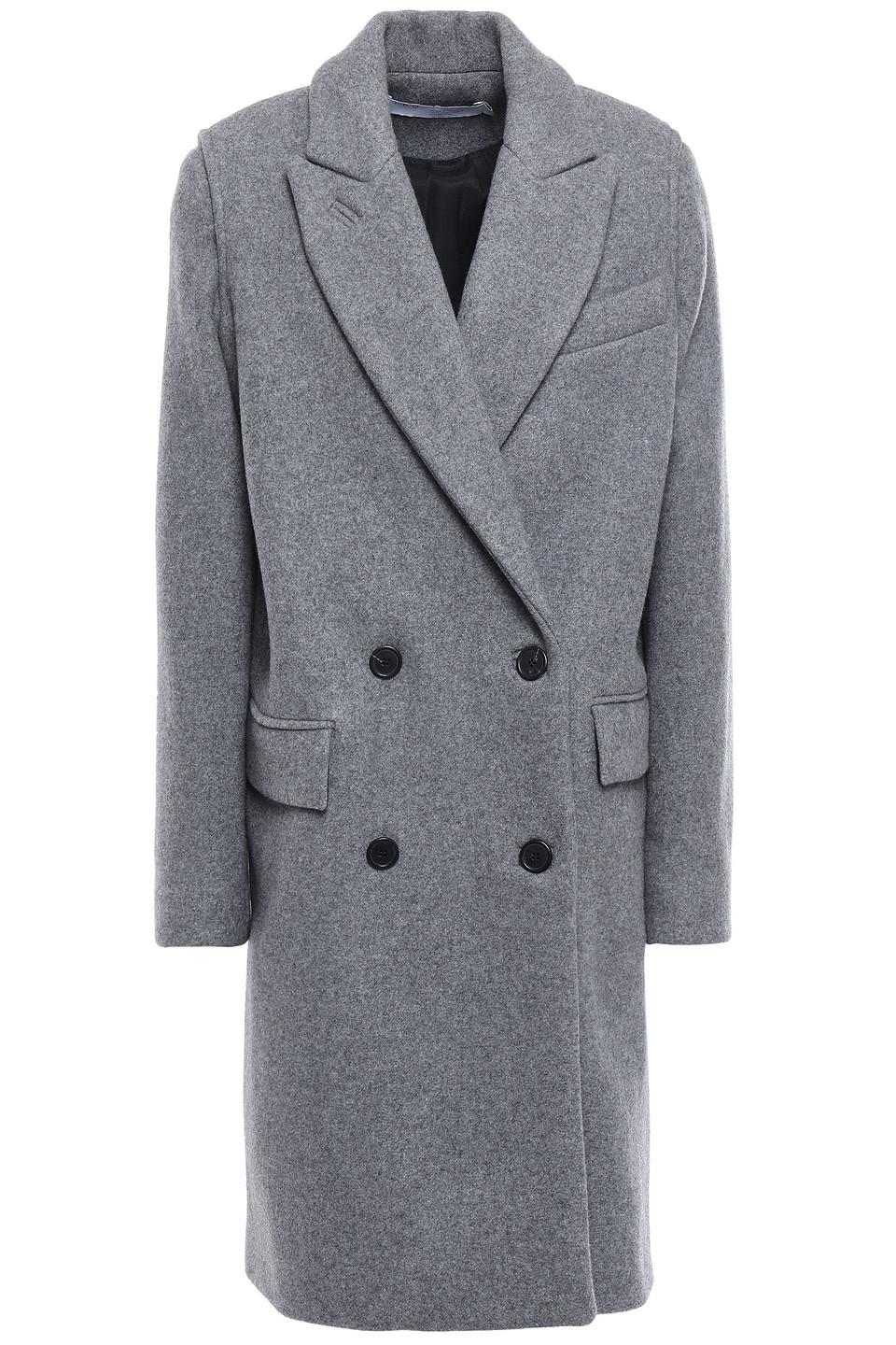 IRO Fine Double-breasted Wool And Cashmere-blend Felt Coat Gray - Lyst