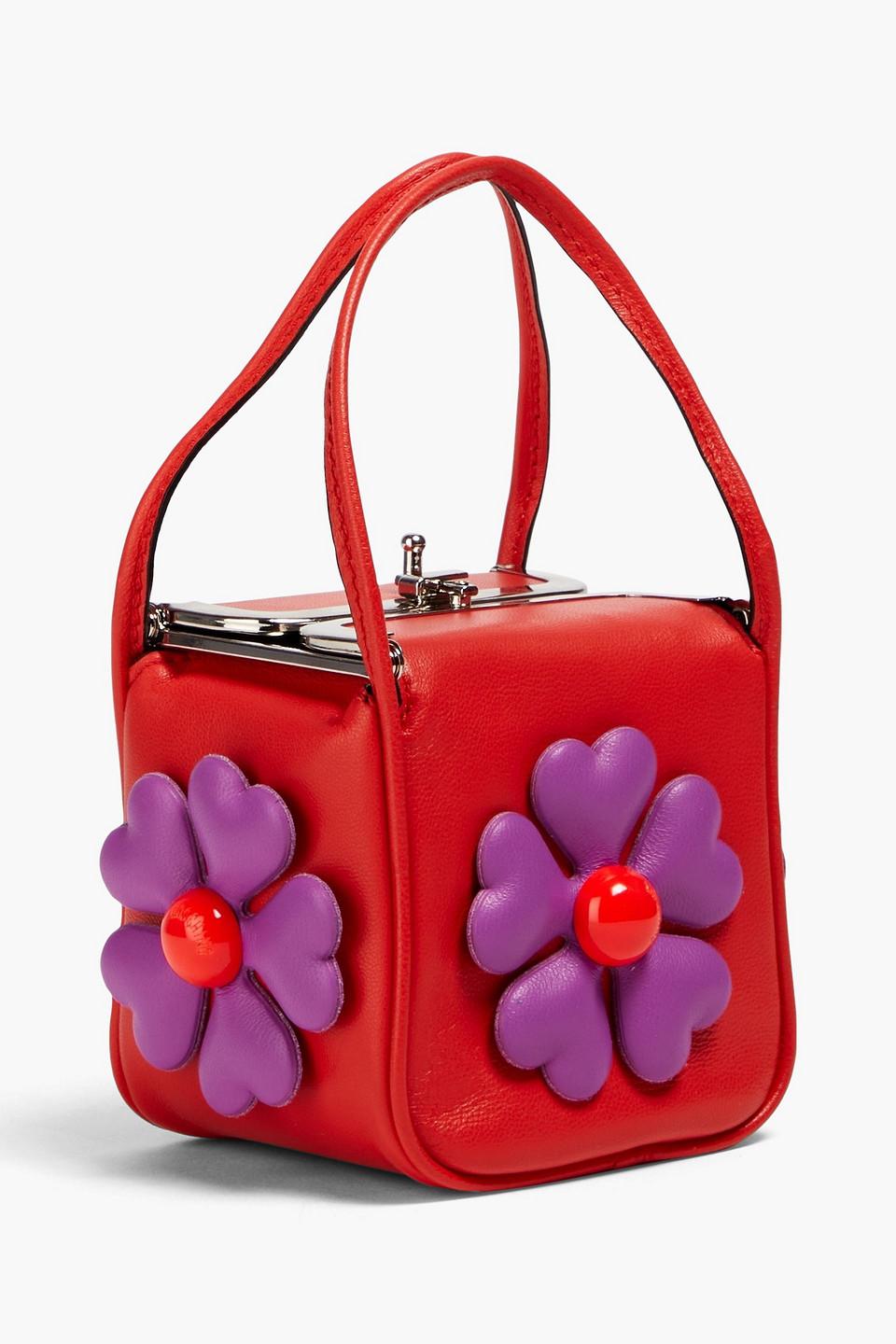 Moschino Floral-Appliquéd Tote in Red | Lyst UK