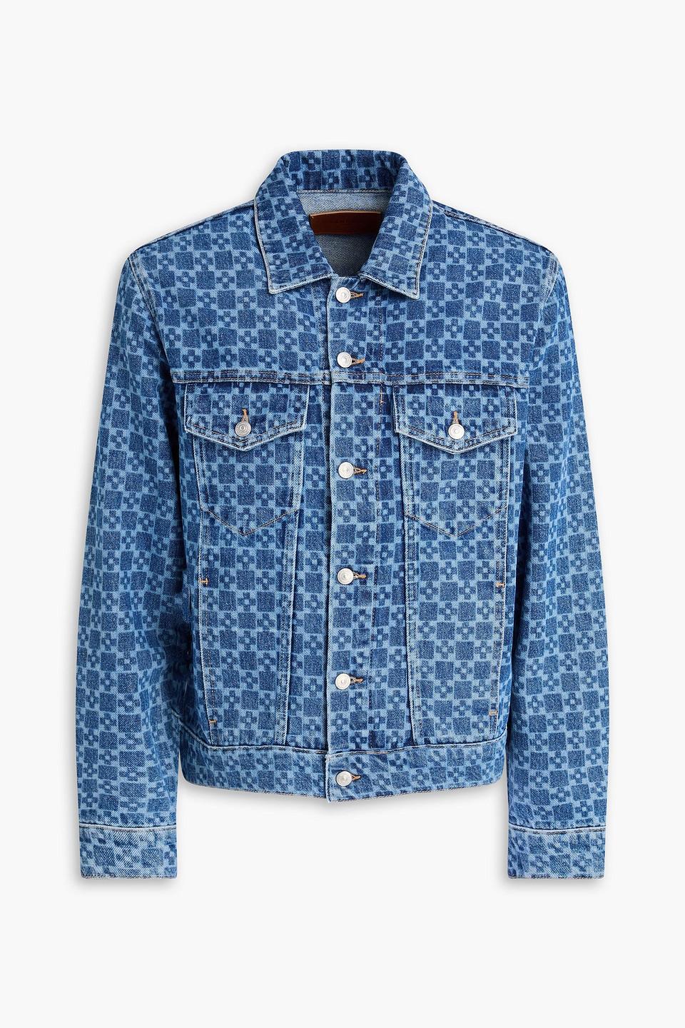 Sandro Printed Denim Jacket in Blue for Men Lyst Canada