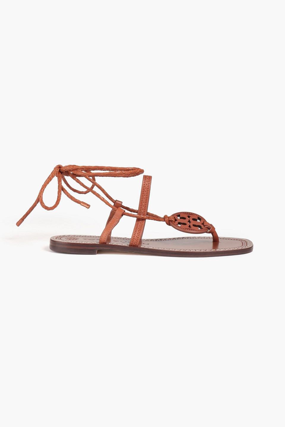 Tory Burch Miller Braided Leather Sandals in Brown Lyst Canada