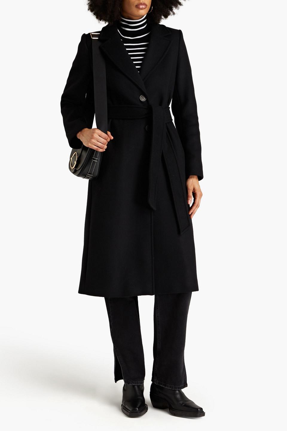 Claudie Pierlot Generalbis Wool blend Felt Coat in Black Lyst Canada