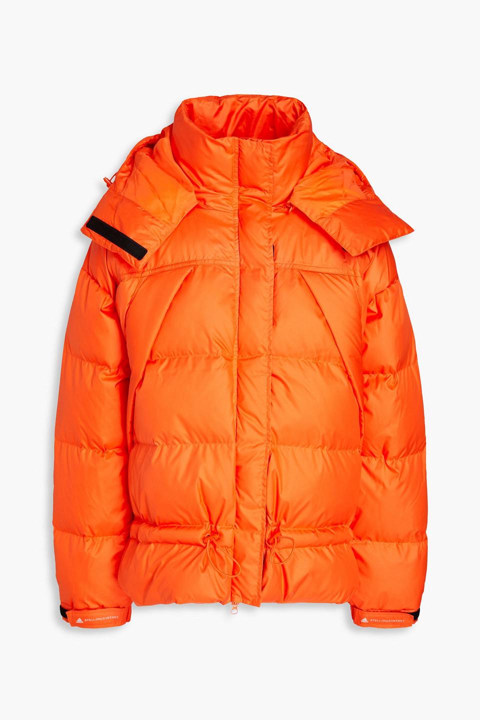 adidas By Stella McCartney Quilted Printed Ripstop Hooded Jacket in Orange Lyst Australia