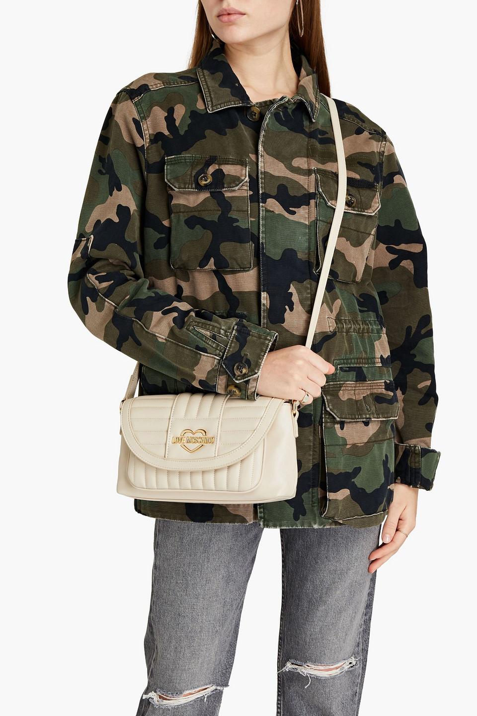 love moschino quilted faux leather shoulder bolsa