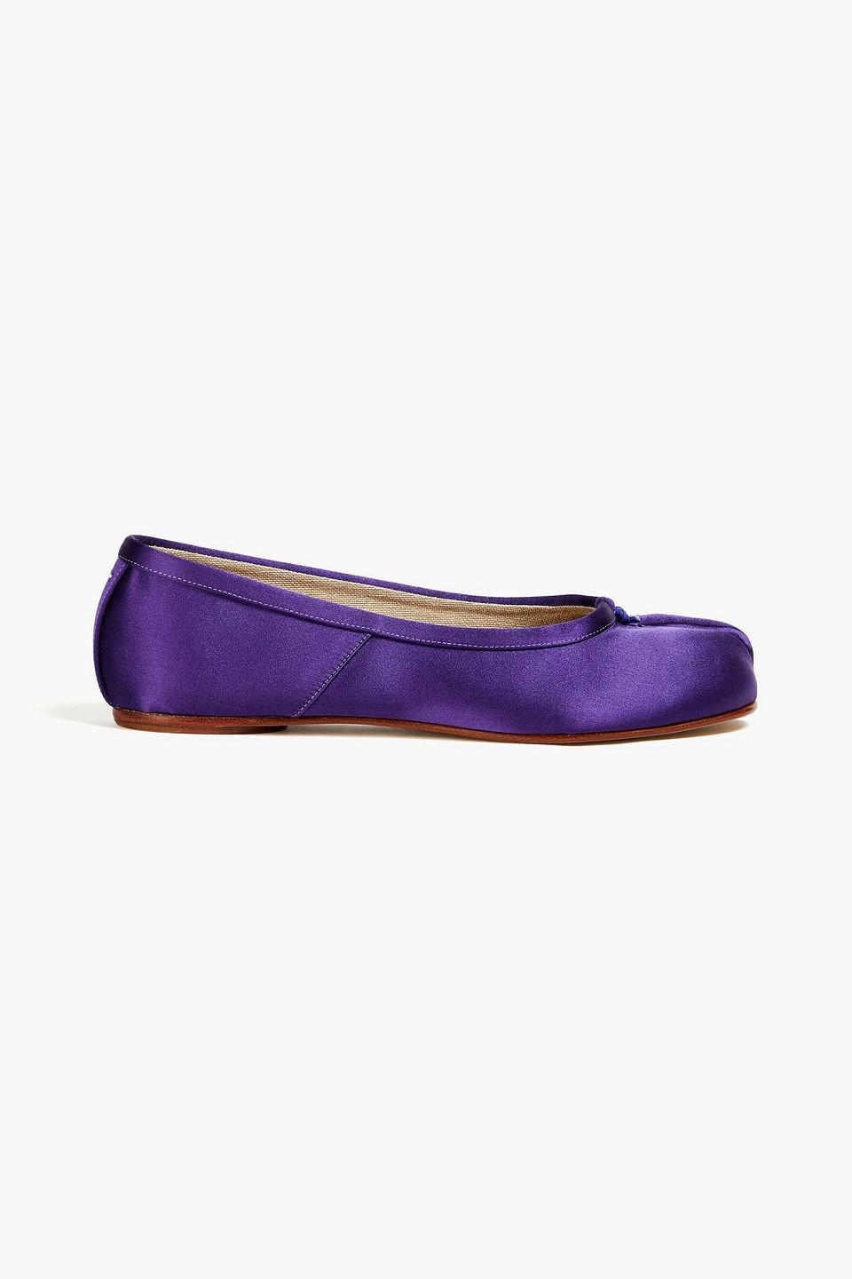 Maison Margiela Tabi Split-toe Satin Ballet Flats in Purple Lyst UK