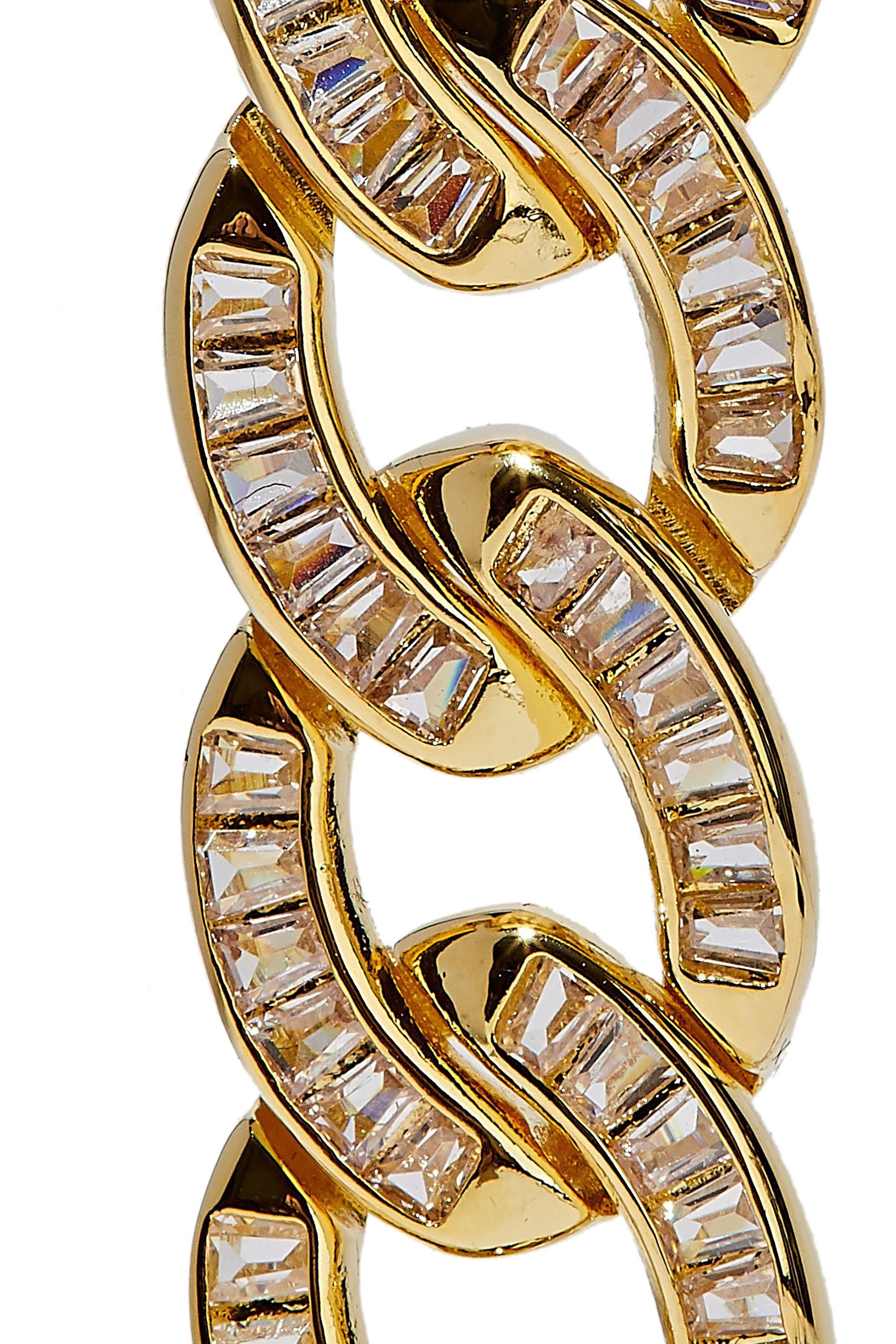 Noir Jewelry 14karat Goldplated Crystal Earrings Gold in