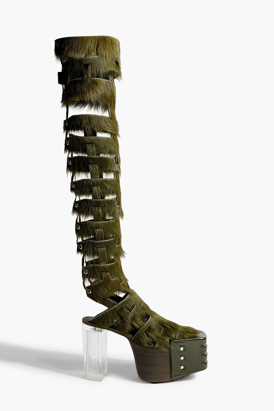 RickOwens 130mm square-toe boots キスブーツ美品 - メルカリ