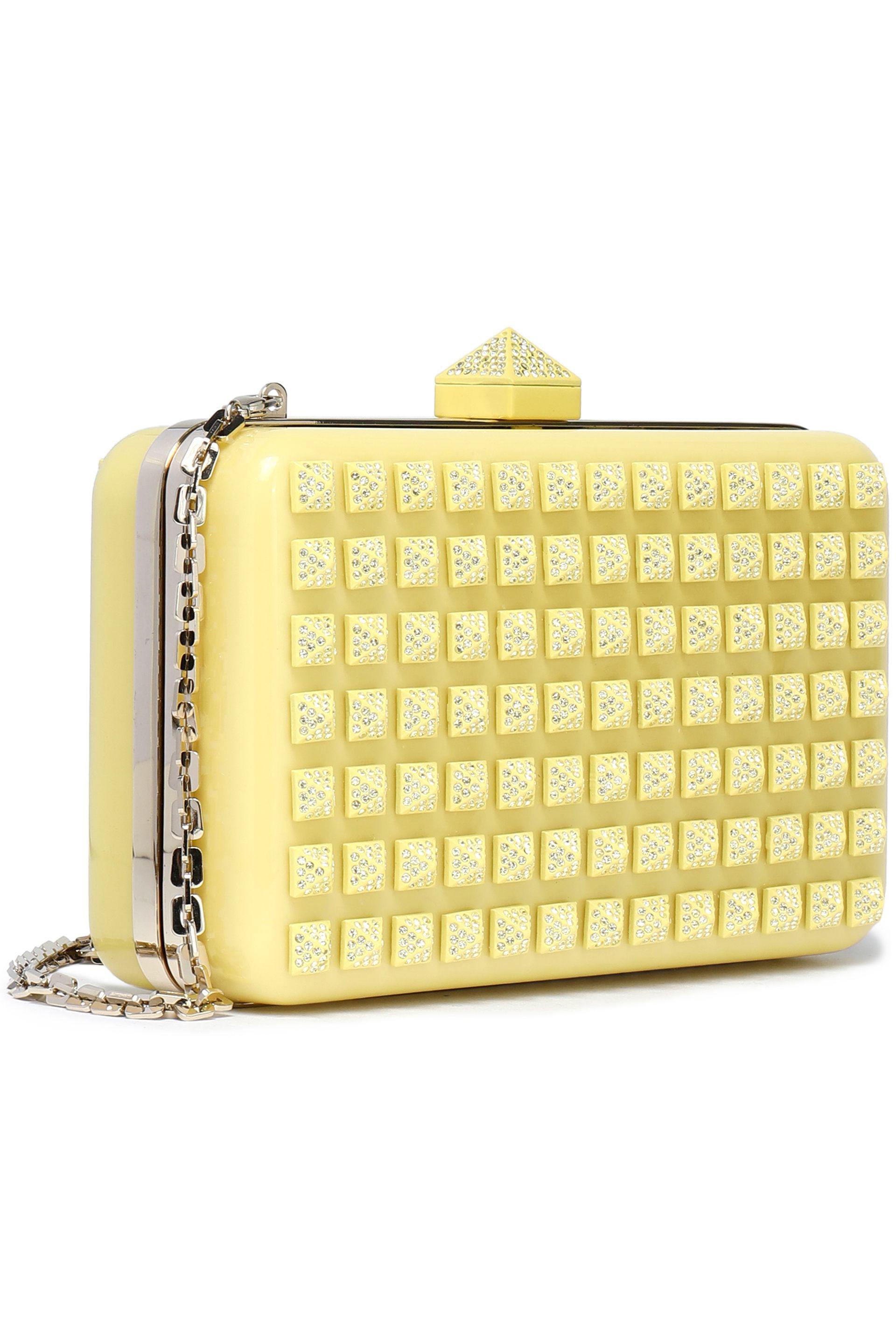 pastel yellow clutch bag