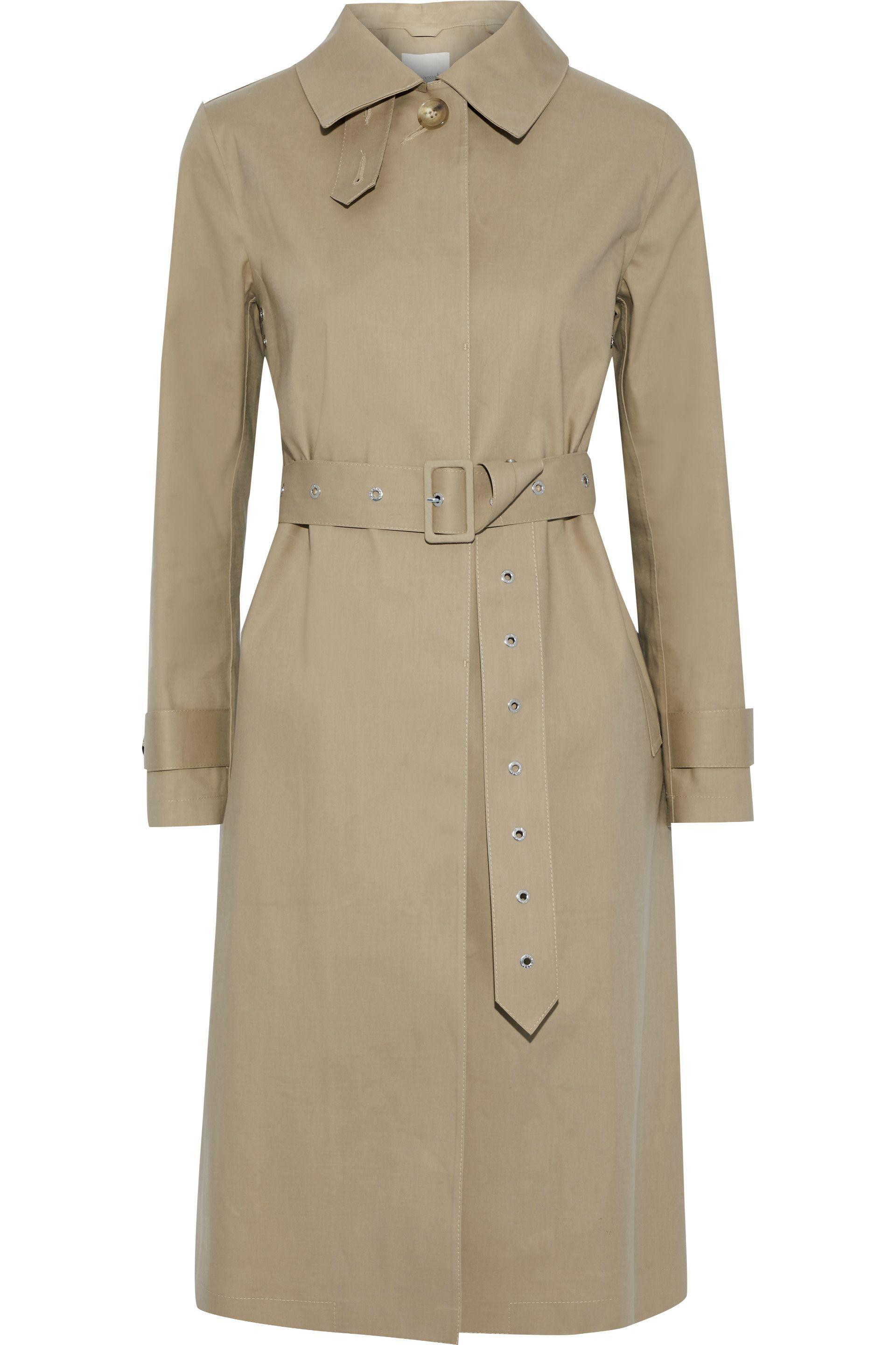 Mackintosh Bonded Cotton Trench Coat Neutral in Natural - Lyst