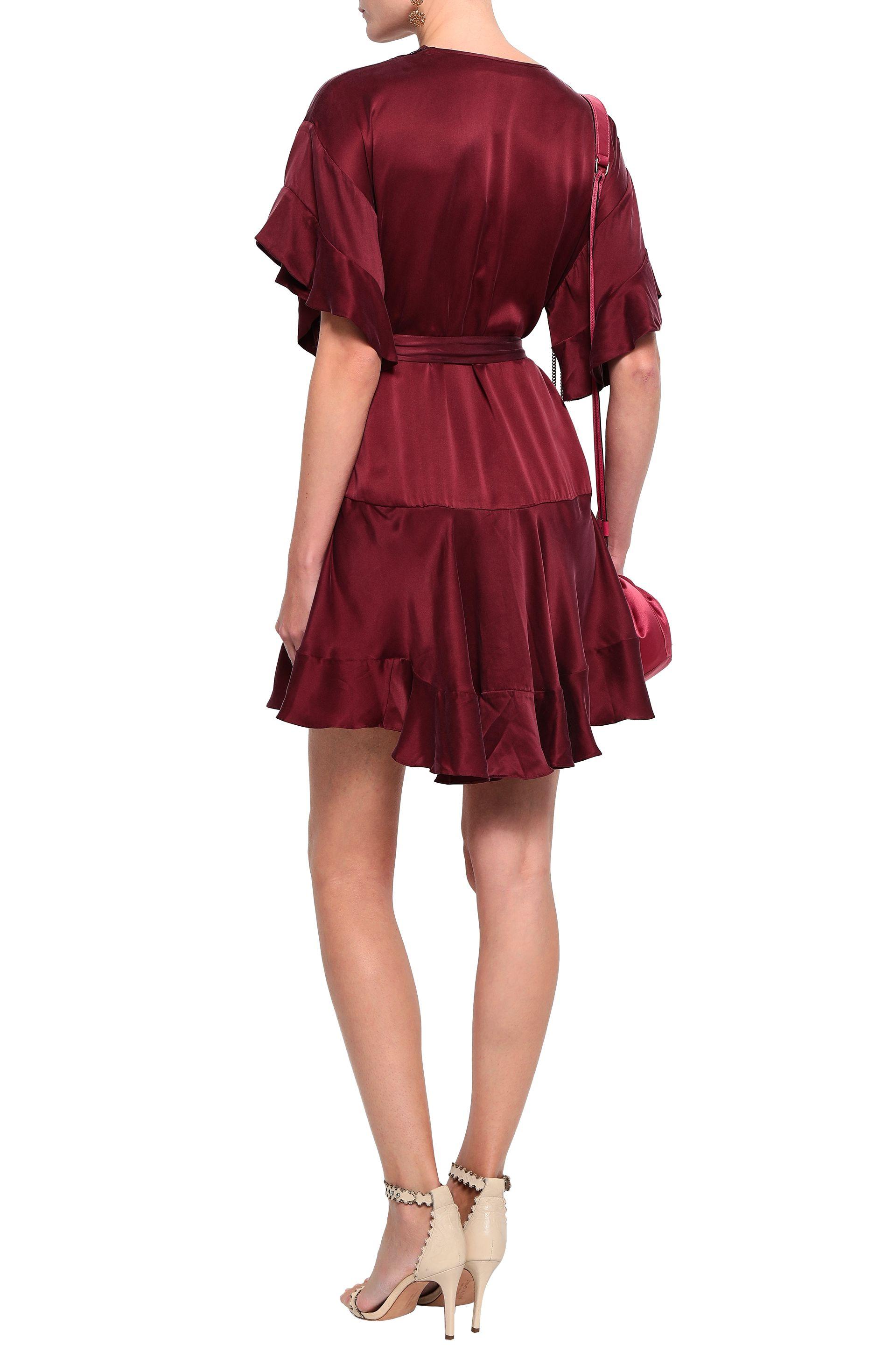 Zimmermann Fluted Silk-satin Mini Dress ...