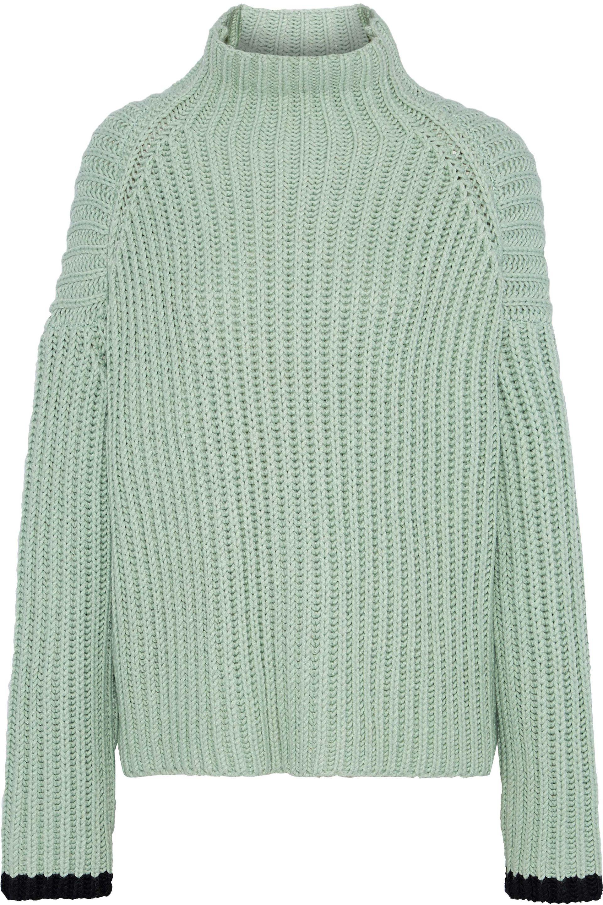 mint green turtleneck