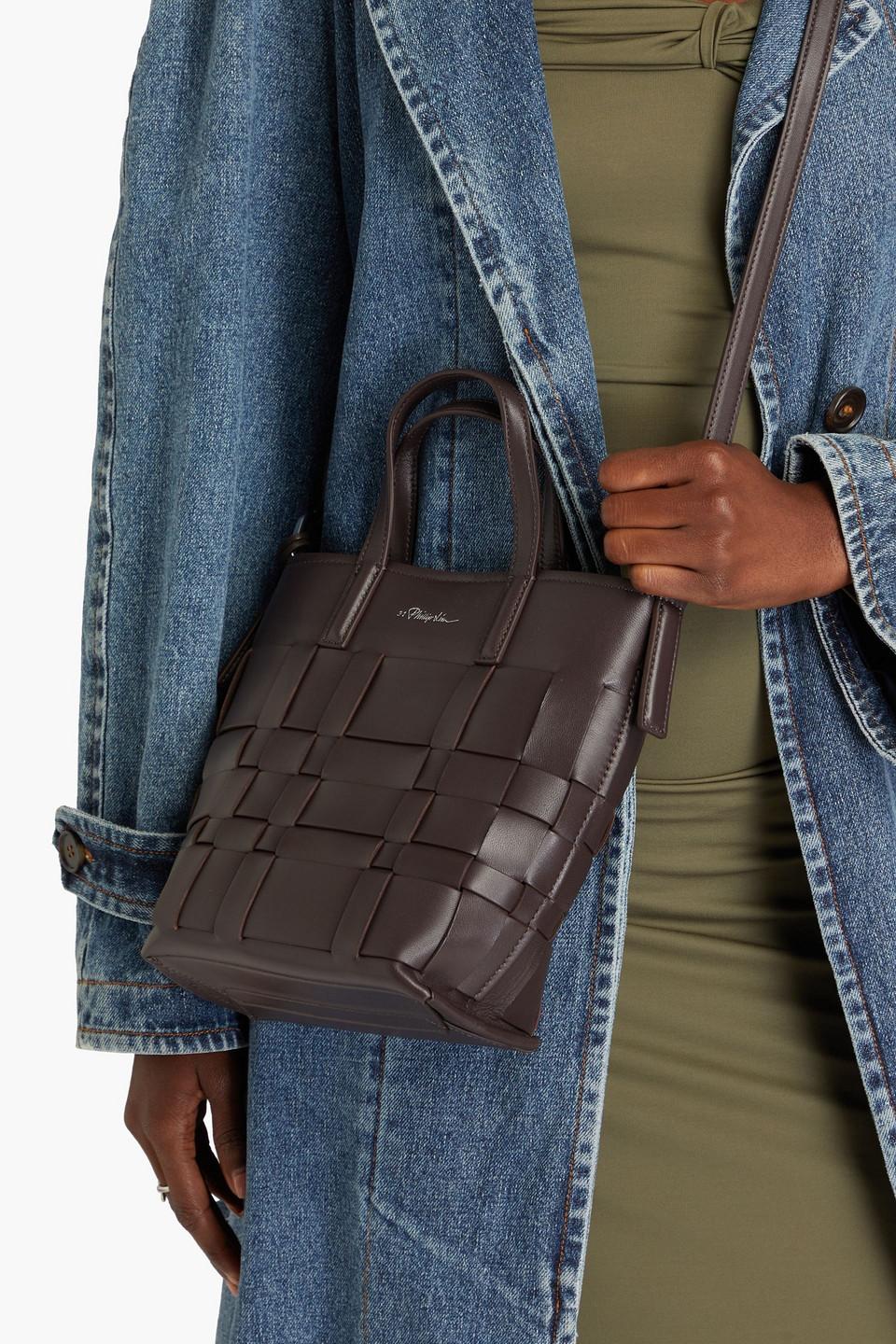 3.1 Phillip Lim Odita Woven Leather Bucket Bag in Black | Lyst