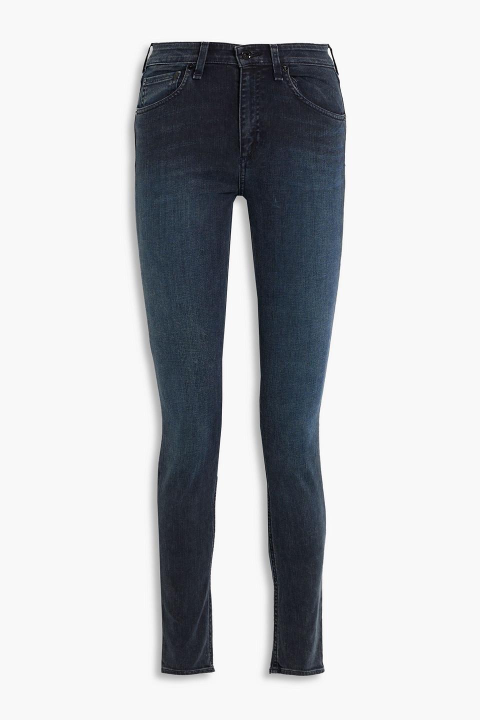 Rag Bone Nina High rise Skinny Jeans in Blue Lyst