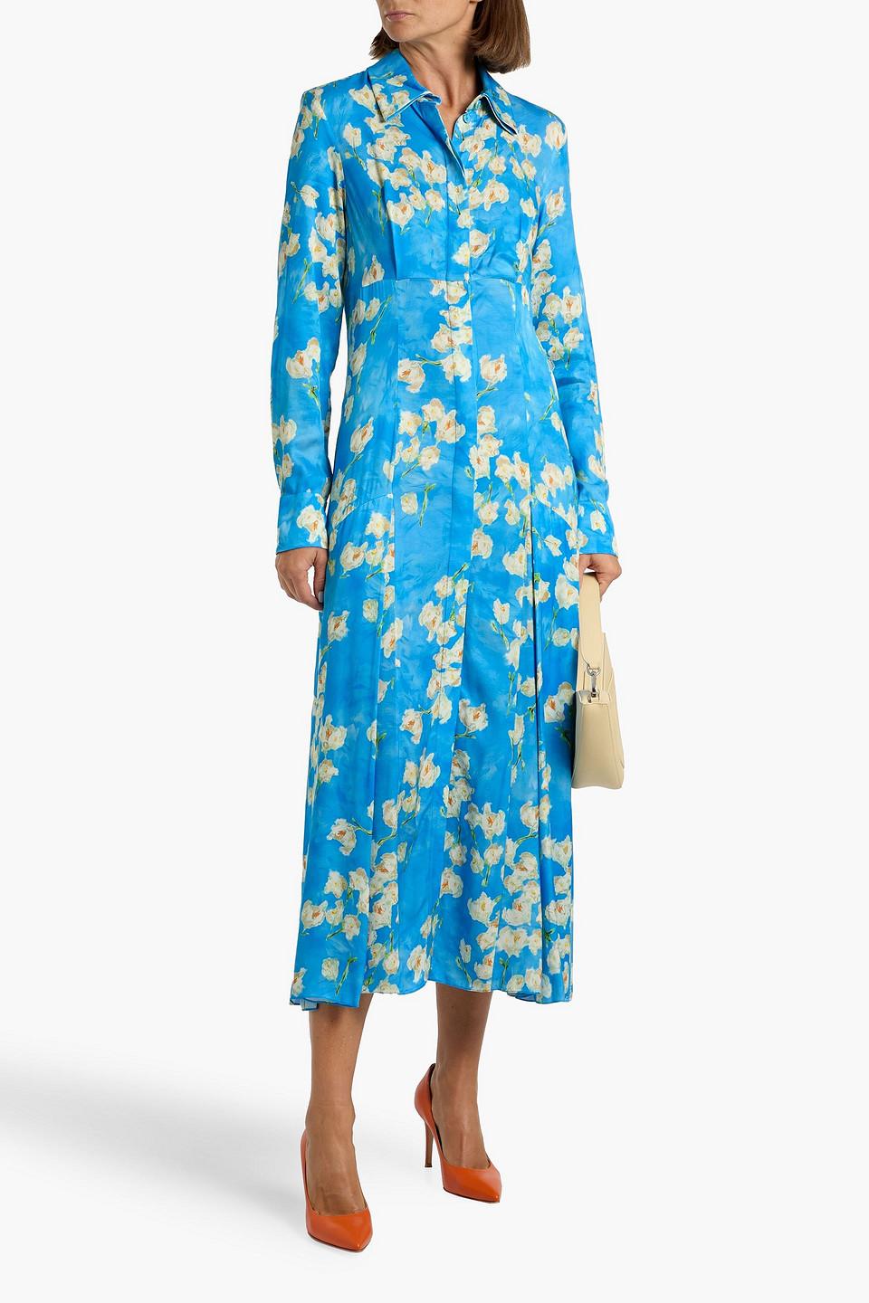 Floral Long Sleeve Floral Shirt Dresses Uk Designer Satin Shirt Dresses For  Women Up To 50%