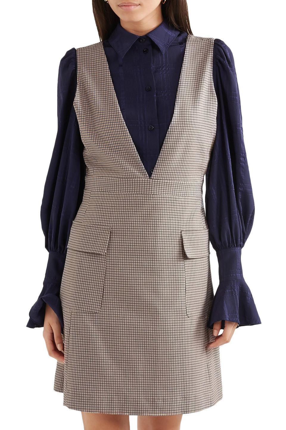 See by chloe checked woven mini dress Clearance