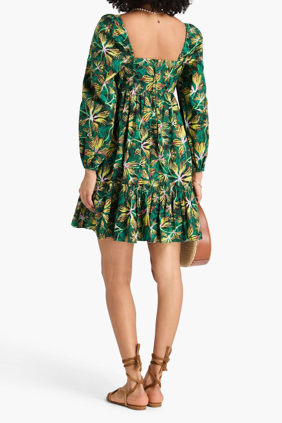 camellia delights mini dress Camellia Rose Rhyme Embroidered Cady Mini Shift Dress