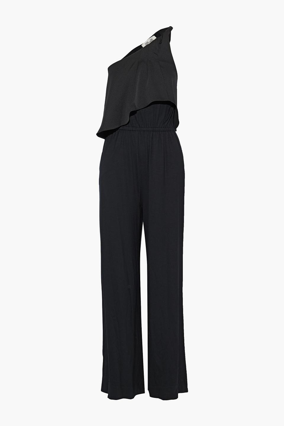 Diane von Furstenberg Rosalyee One-shoulder Jersey-blend Jumpsuit 