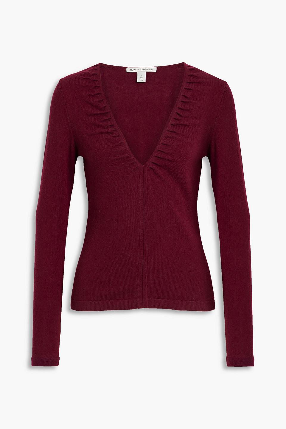 Autumn Cashmere Ruched Cashmere Sweater in Red Lyst