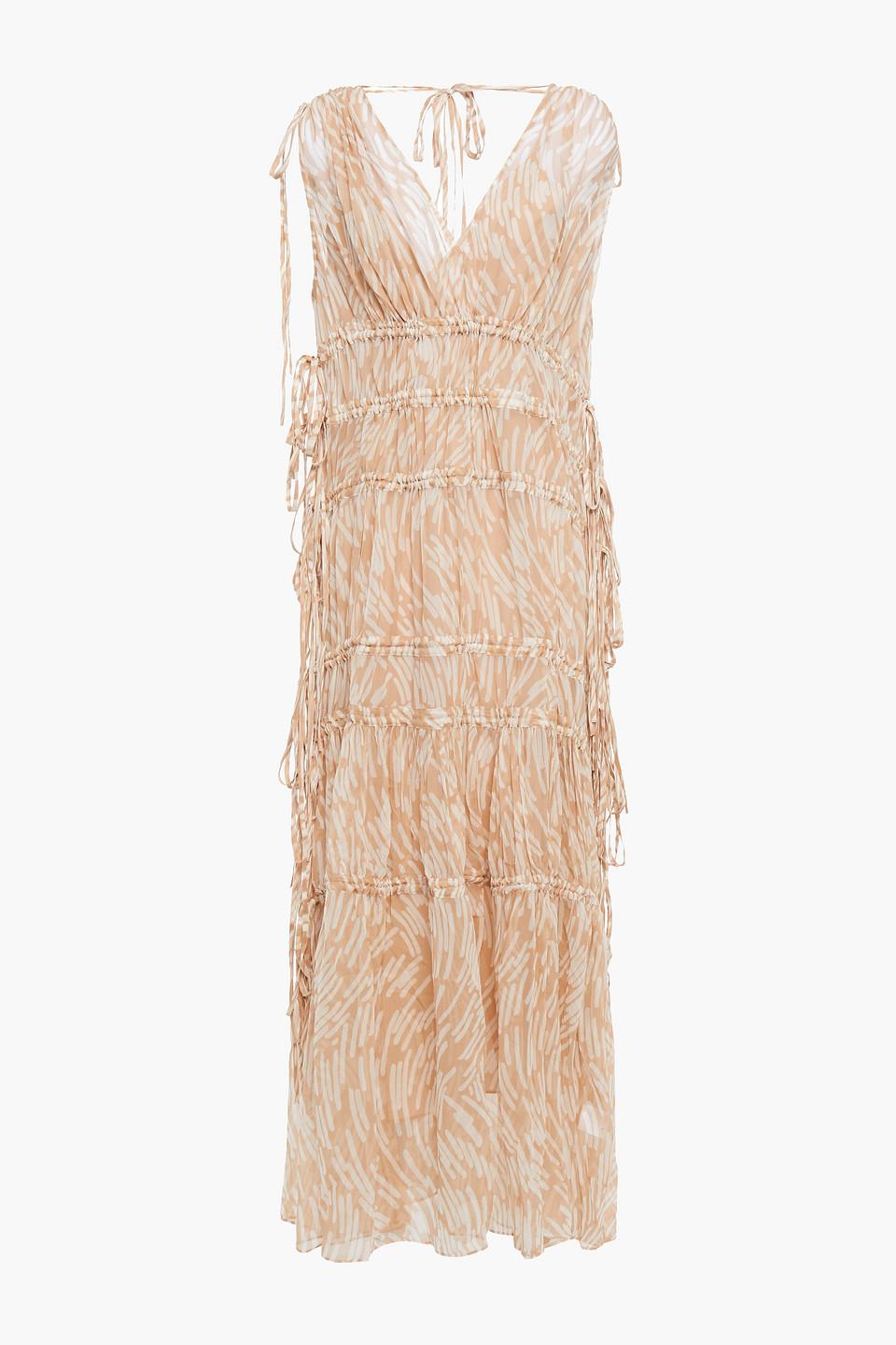 Lee Mathews Zola Tiered Ruched Printed 