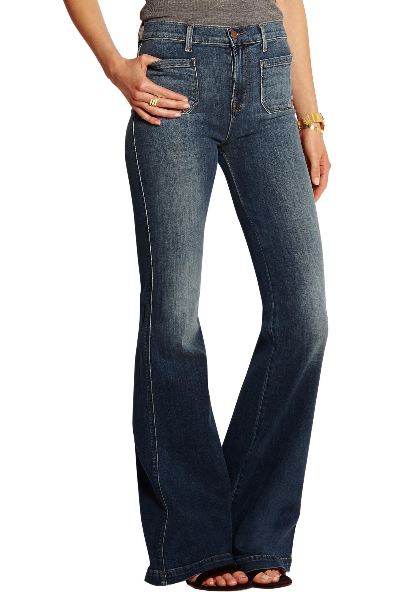 J Brand Denim Demi High-rise Flared Jeans in Blue - Lyst