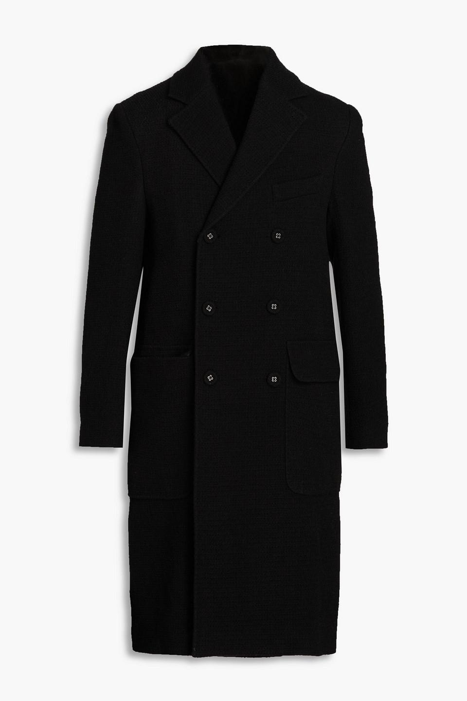 Officine Generale Andre Double breasted Wool blend Boucl Coat in